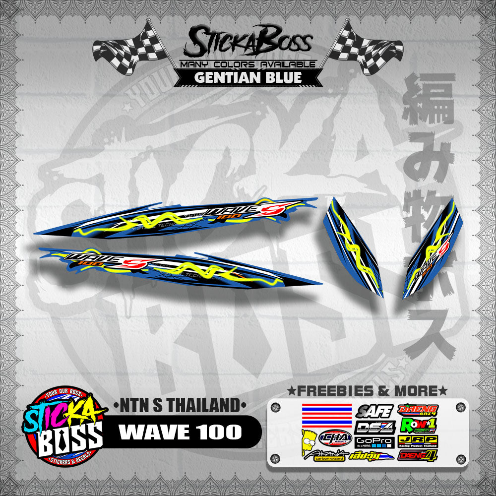 WAVE 100 DECALS ( NTN S THAILAND )【WITH FREEBIES】