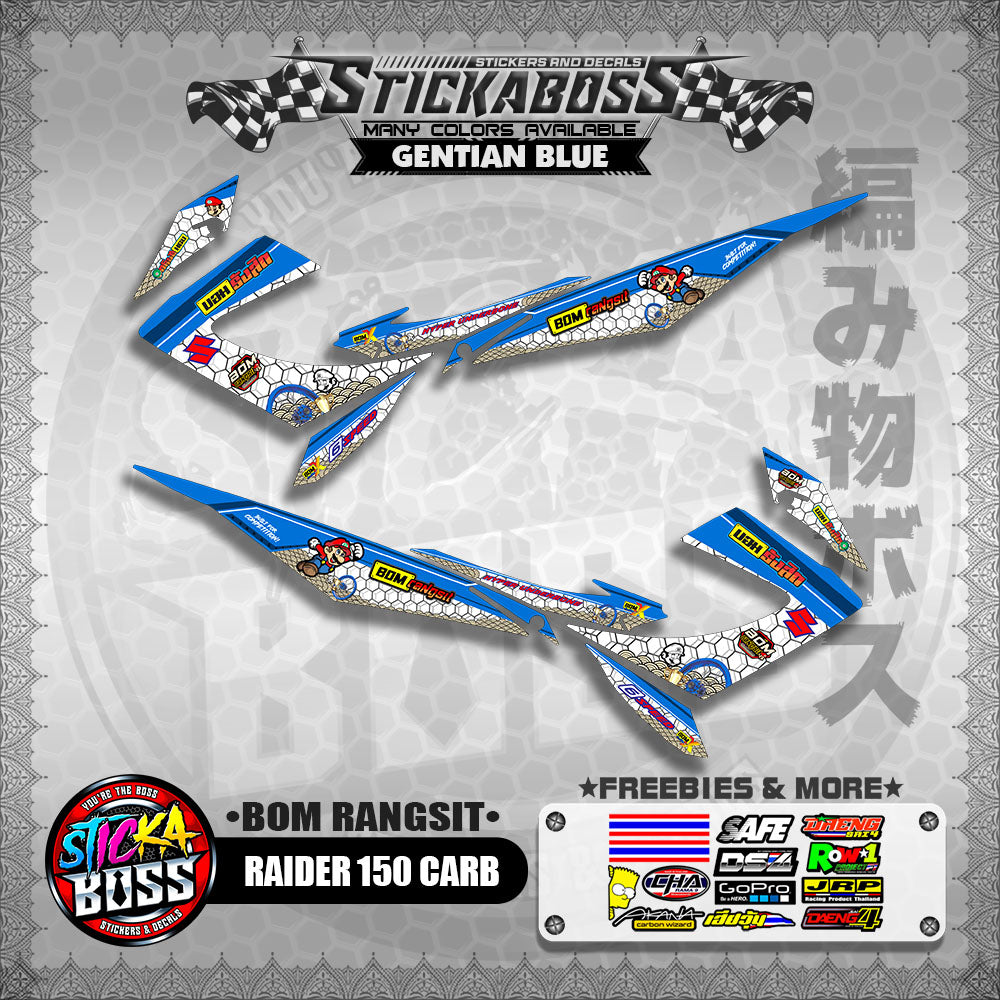RAIDER 150 CARB INDO DECALS ( BOM RANGSIT )【WITH FREEBIES】