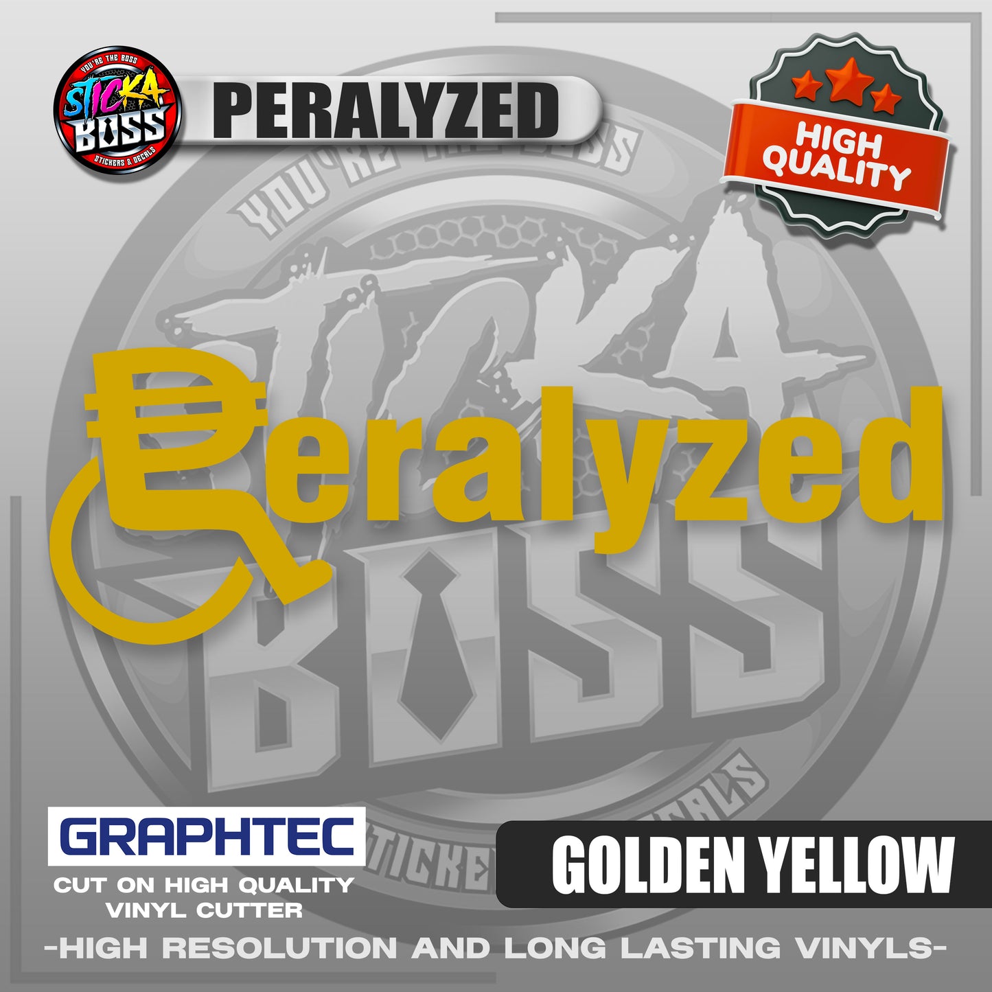 PERALYZED | VINYL WATERPROOF CUT-OUT STICKER DECALS【Stickaboss】