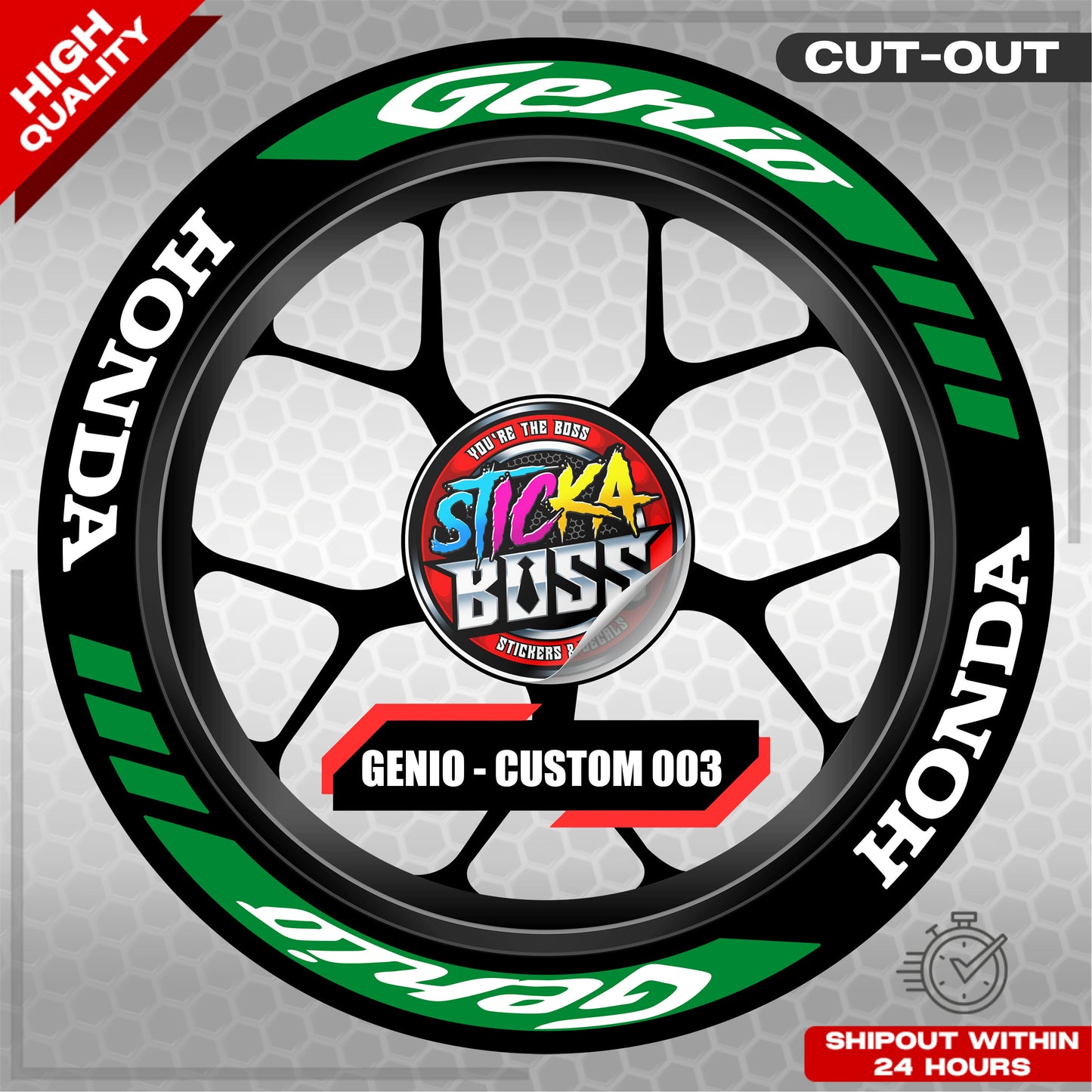GENIO MAG STICKER SET ( 2 MAGS ) - CUSTOM 003 | VINYL WATERPROOF CUT-OUT DECALS