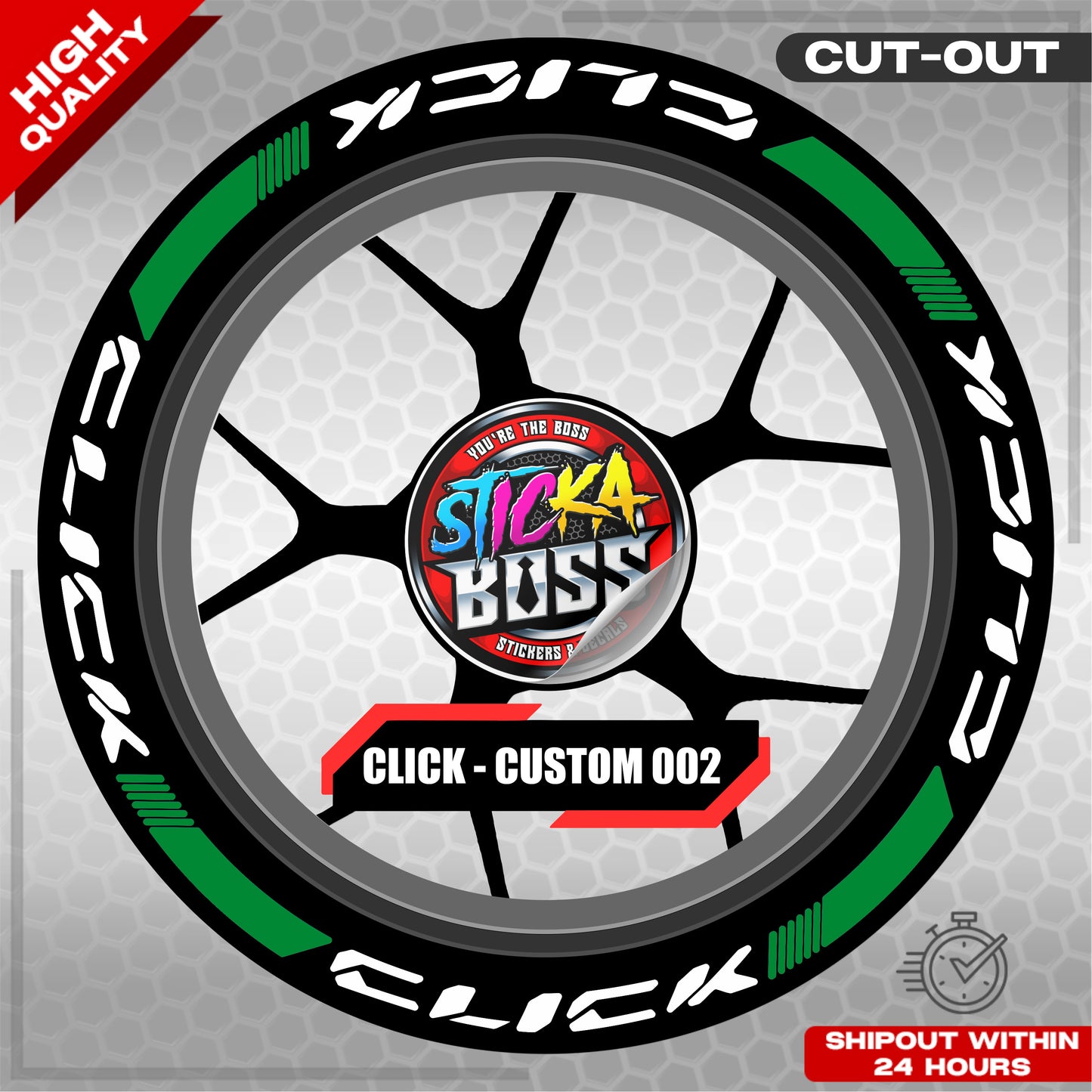 CLICK 125 / 150 / 160 MAGS STICKER SET ( 2 MAGS ) - CUSTOM 002 | VINYL WATERPROOF CUT-OUT DECALS