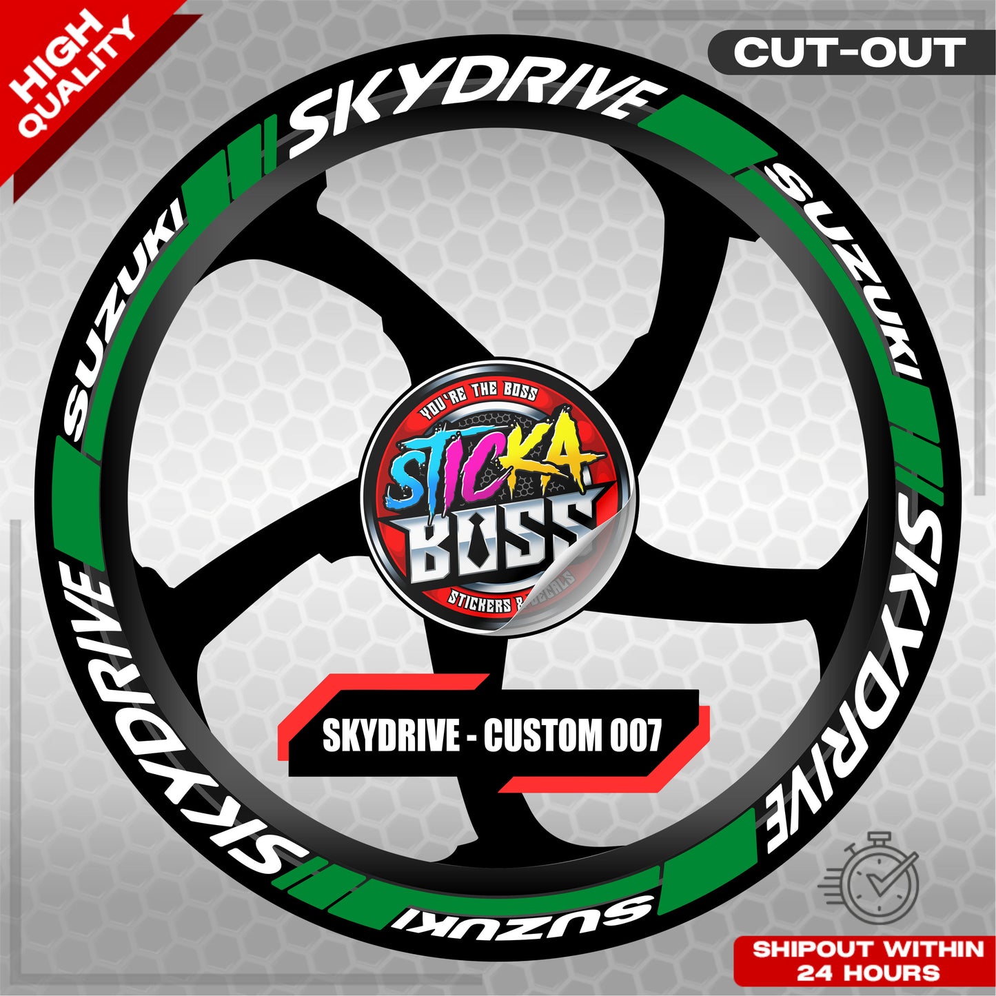 SKYDRIVE MAG STICKER SET ( 2 MAGS ) - CUSTOM 007 | VINYL WATERPROOF CUT-OUT DECALS