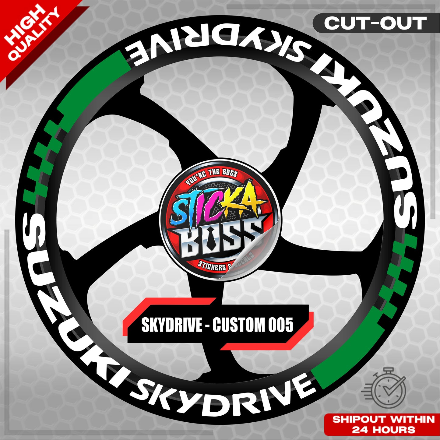 SKYDRIVE MAG STICKER SET ( 2 MAGS ) - CUSTOM 005 | VINYL WATERPROOF CUT-OUT DECALS