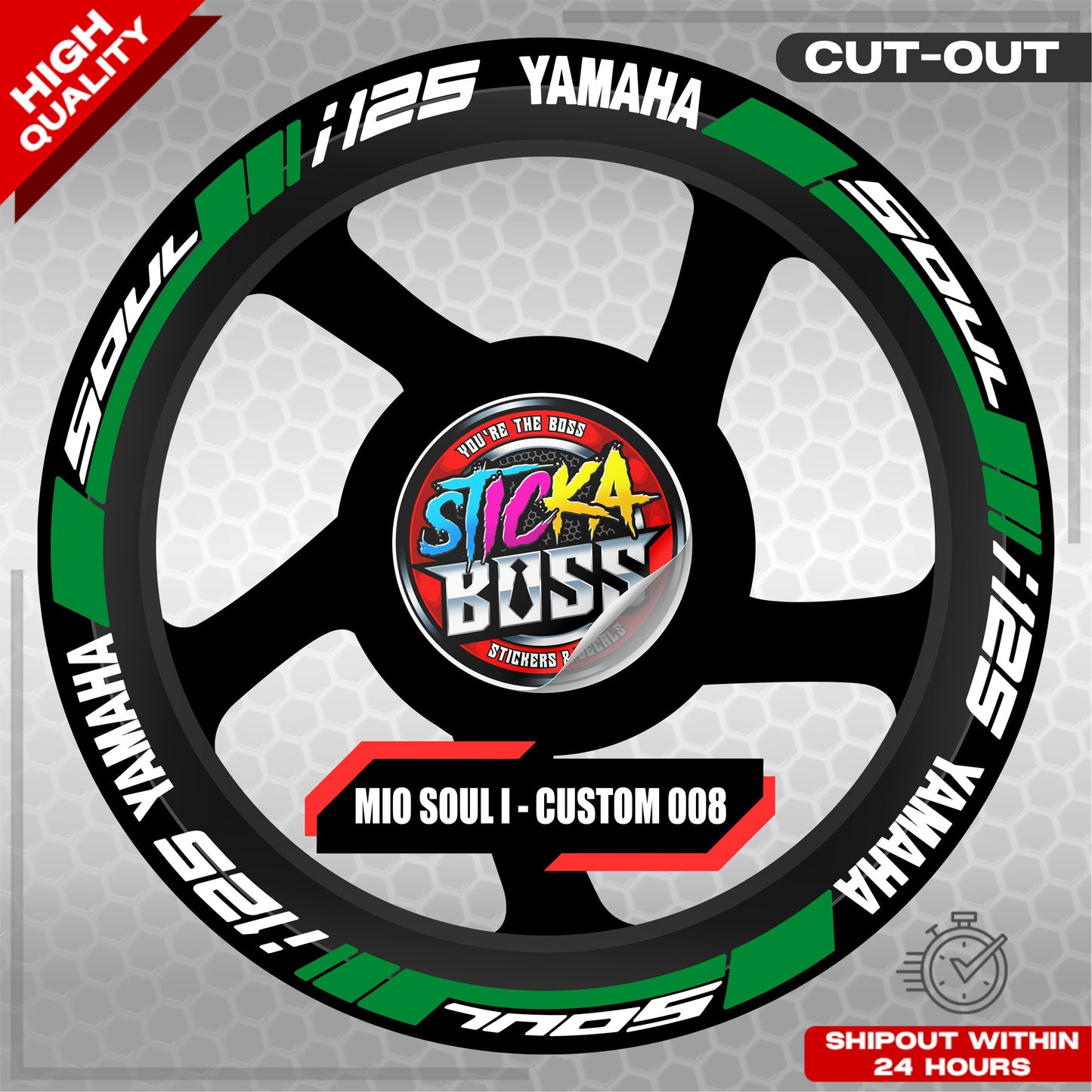 MIO SOUL I 125 MAG STICKER SET ( 2 MAGS ) - CUSTOM 008 | VINYL WATERPROOF CUT-OUT DECALS