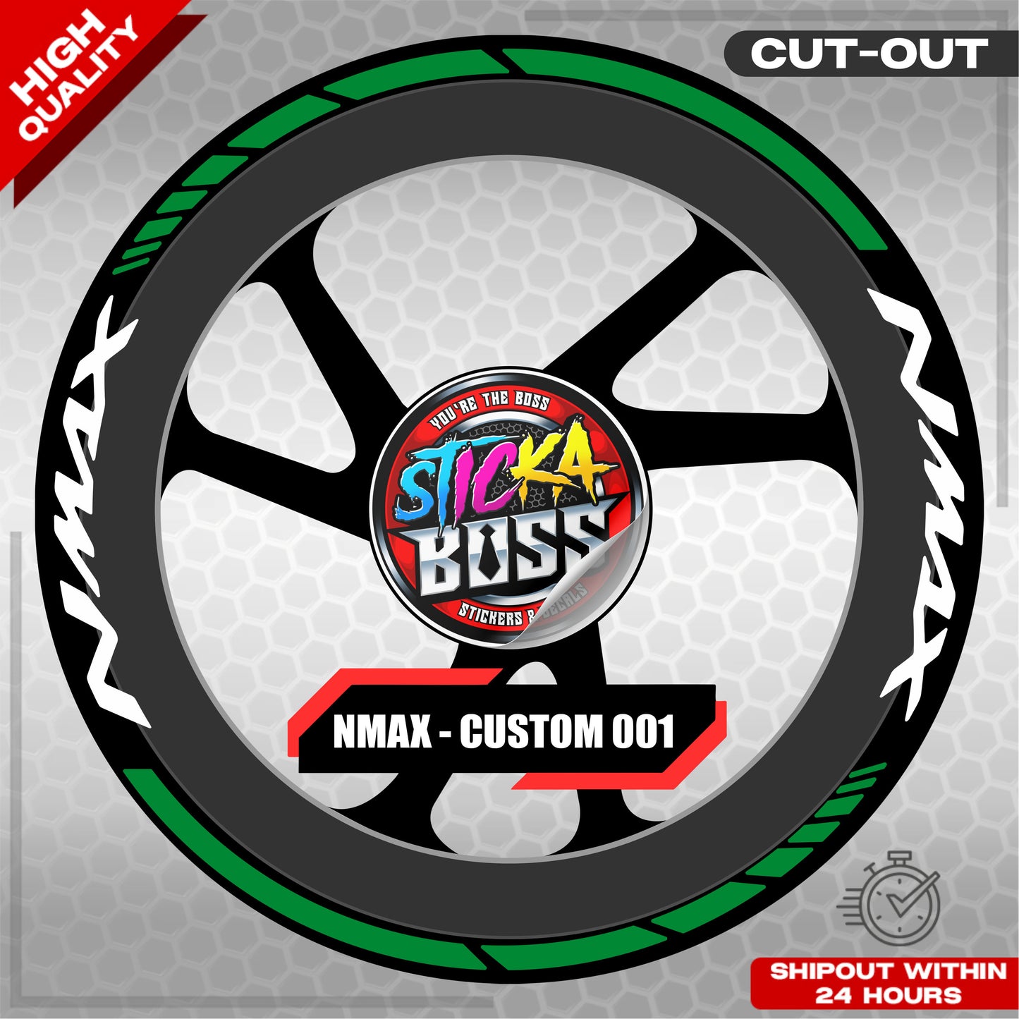 NMAX 155 MAG STICKER SET ( 2 MAGS ) - CUSTOM 003 | VINYL WATERPROOF CUT-OUT DECALS
