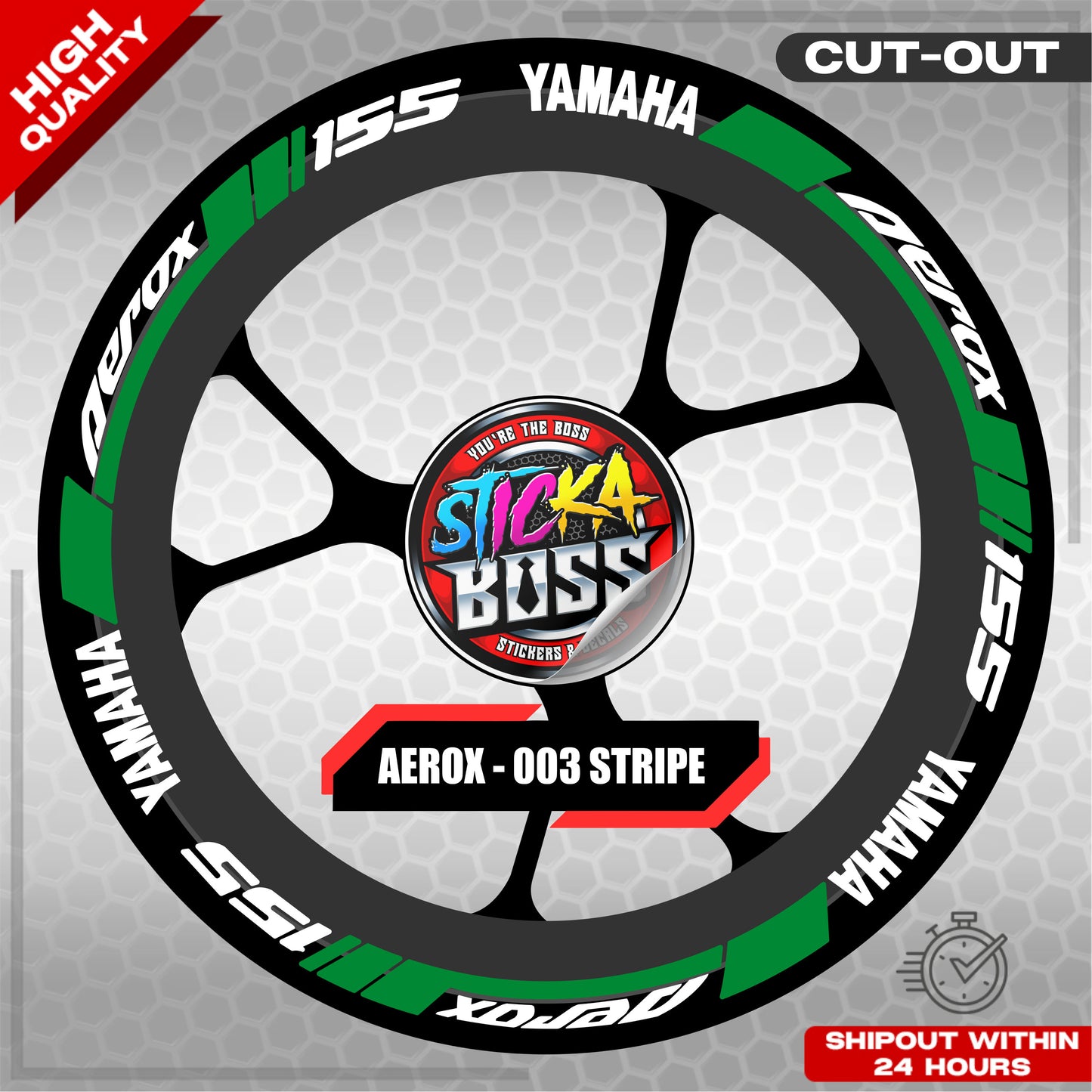 AEROX MAG STICKER SET ( 2 MAGS ) - 003 STRIPE | VINYL WATERPROOF CUT-OUT DECALS