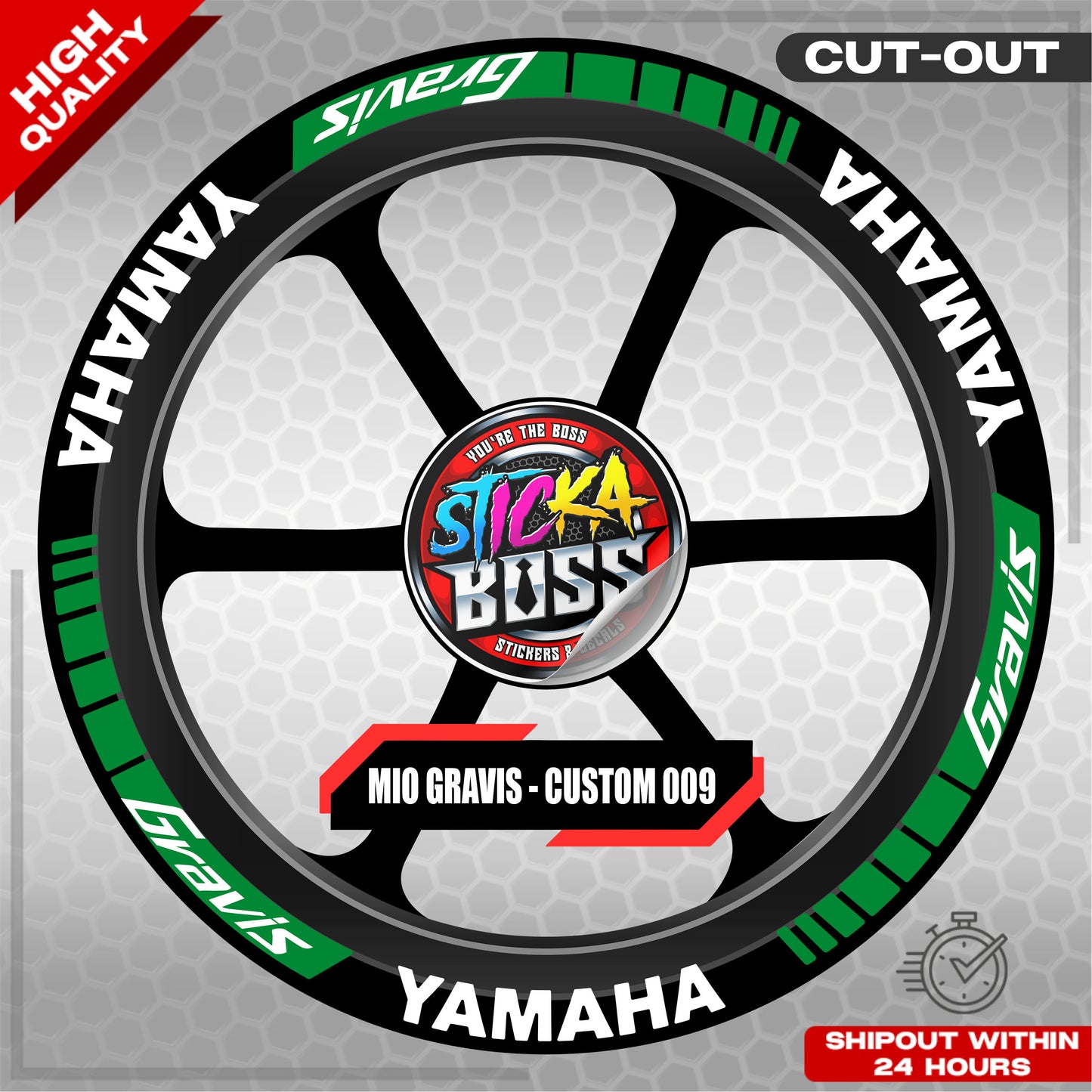 MIO GRAVIS MAG STICKER SET ( 2 MAGS ) - CUSTOM 009 | VINYL WATERPROOF CUT-OUT DECALS