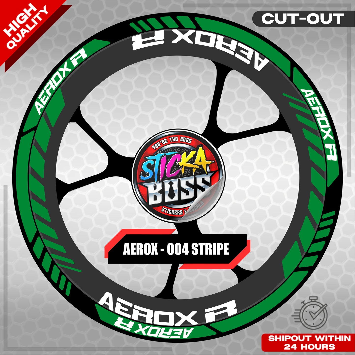 AEROX MAG STICKER SET ( 2 MAGS ) - 004 STRIPE | VINYL WATERPROOF CUT-OUT DECALS