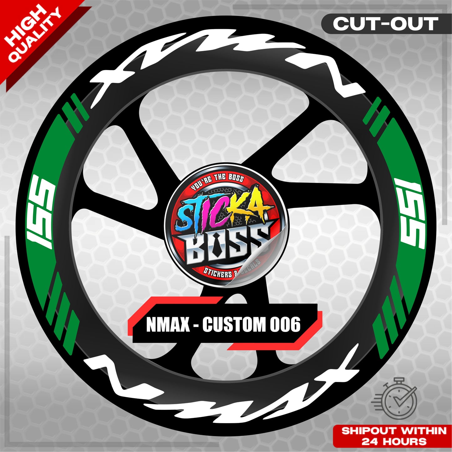 NMAX 155 MAG STICKER SET ( 2 MAGS ) - CUSTOM 006 | VINYL WATERPROOF CUT-OUT DECALS