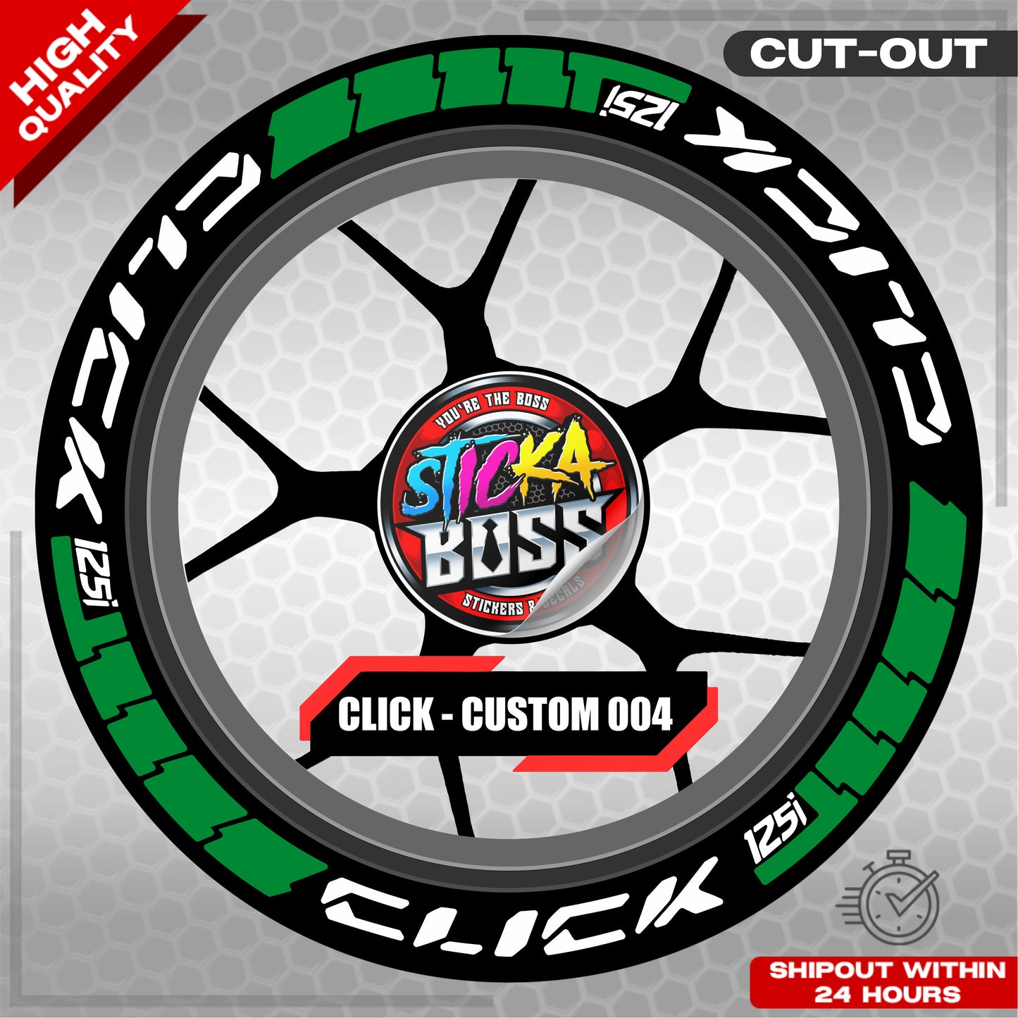 CLICK 125 MAGS STICKER SET ( 2 MAGS ) - CUSTOM 004 | VINYL WATERPROOF CUT-OUT DECALS