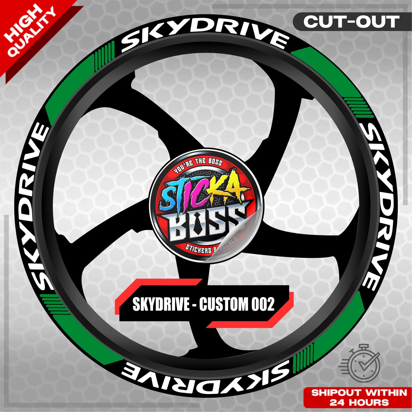 SKYDRIVE MAG STICKER SET ( 2 MAGS ) - CUSTOM 002 | VINYL WATERPROOF CUT-OUT DECALS