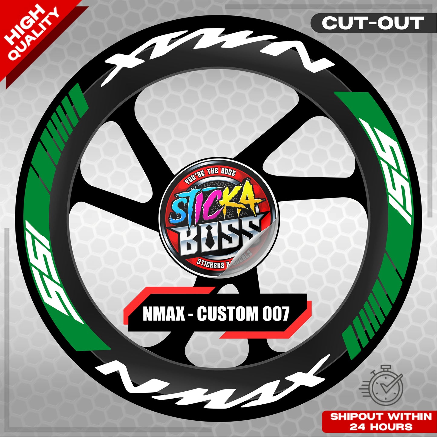 NMAX 155 MAG STICKER SET ( 2 MAGS ) - CUSTOM 007 | VINYL WATERPROOF CUT-OUT DECALS