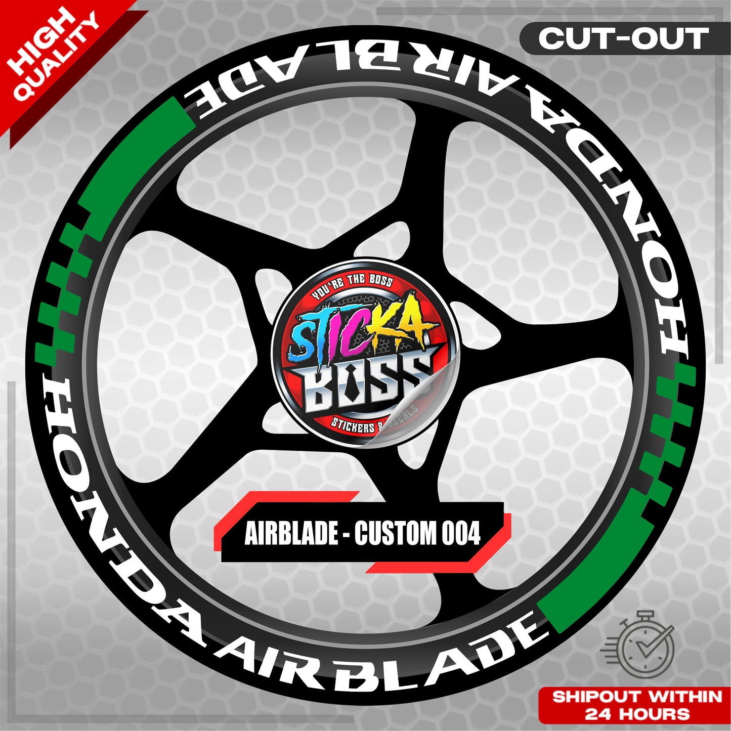 AIRBLADE 150 / 160 MAG STICKER SET ( 2 MAGS ) - CUSTOM 004 | VINYL WATERPROOF CUT-OUT DECALS