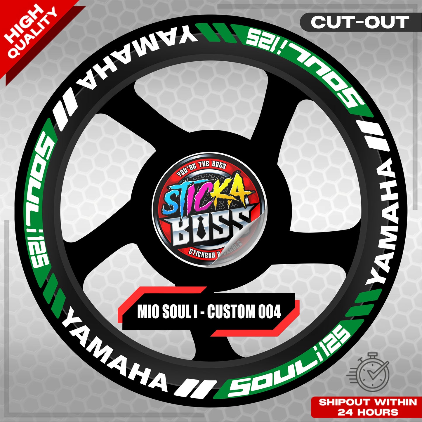 MIO SOUL I MAG STICKER SET ( 2 MAGS ) - CUSTOM 004 | VINYL WATERPROOF CUT-OUT DECALS