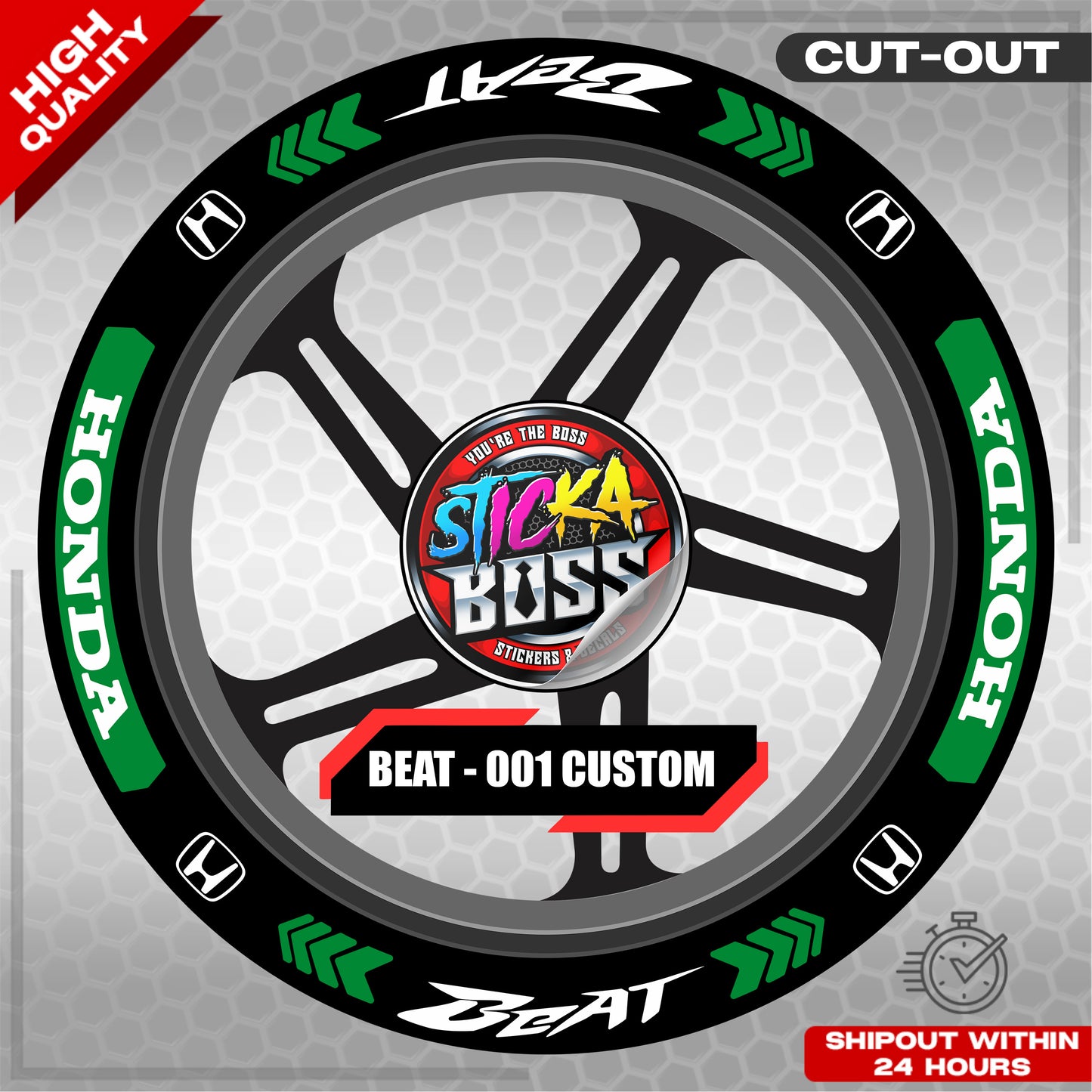 BEAT MAG STICKER SET ( 2 MAGS ) - 001 CUSTOM | VINYL WATERPROOF CUT-OUT DECALS