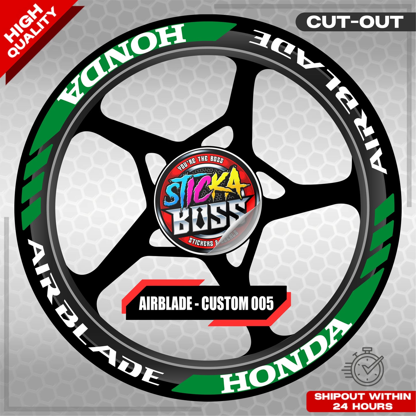 AIRBLADE 150 / 160 MAG STICKER SET ( 2 MAGS ) - CUSTOM 005 | VINYL WATERPROOF CUT-OUT DECALS