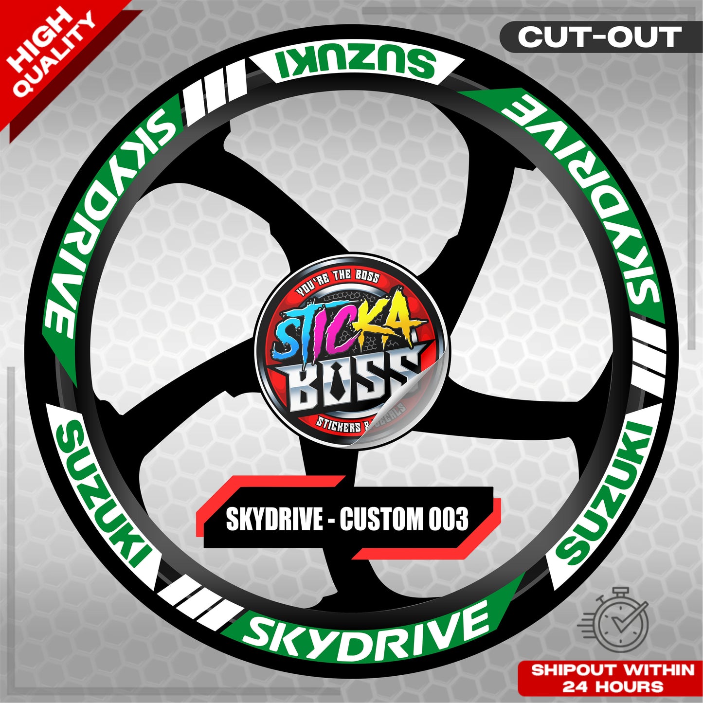 SKYDRIVE MAG STICKER SET ( 2 MAGS ) - CUSTOM 003 | VINYL WATERPROOF CUT-OUT DECALS