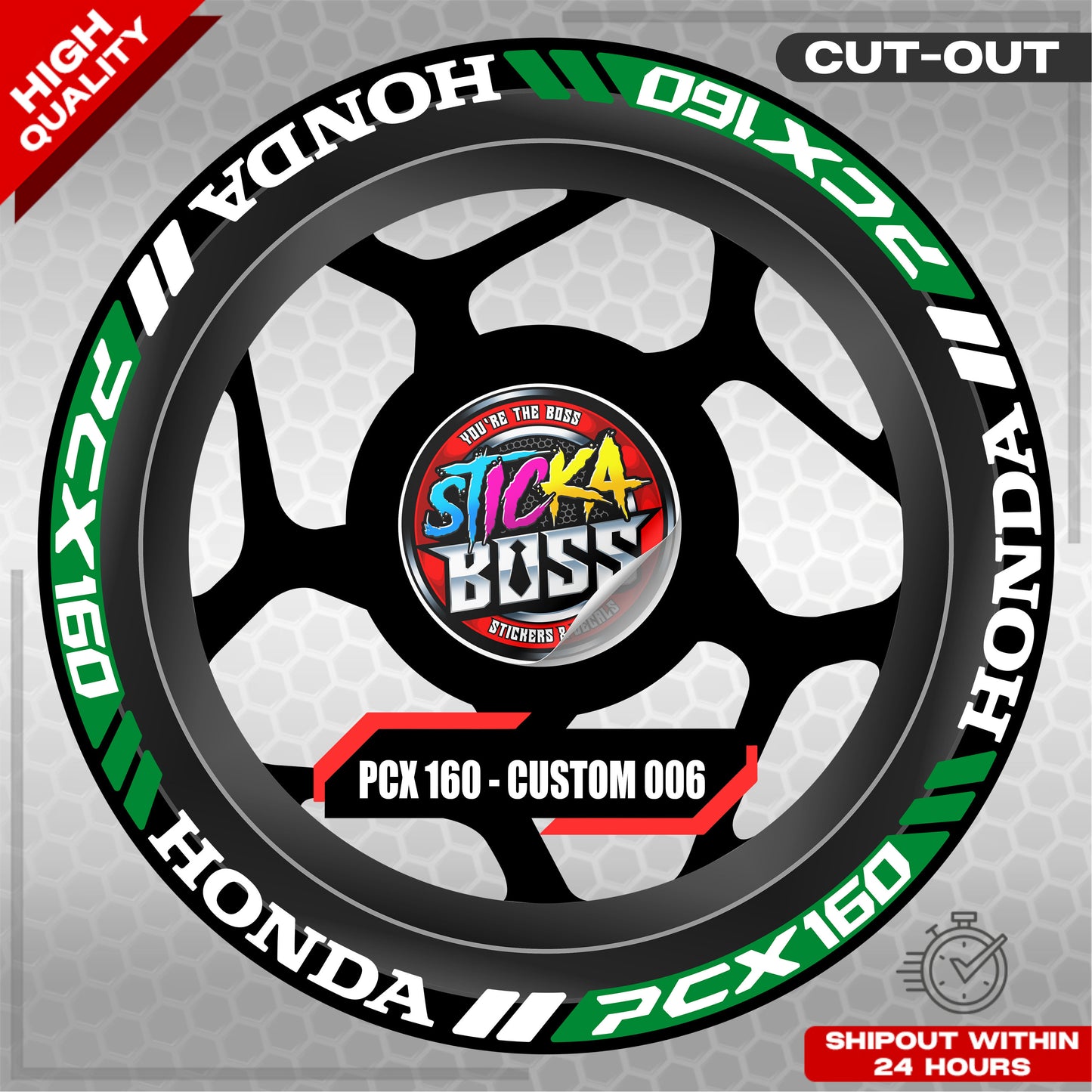 PCX 160 MAG STICKER SET ( 2 MAGS ) - CUSTOM 006 | VINYL WATERPROOF CUT-OUT DECALS