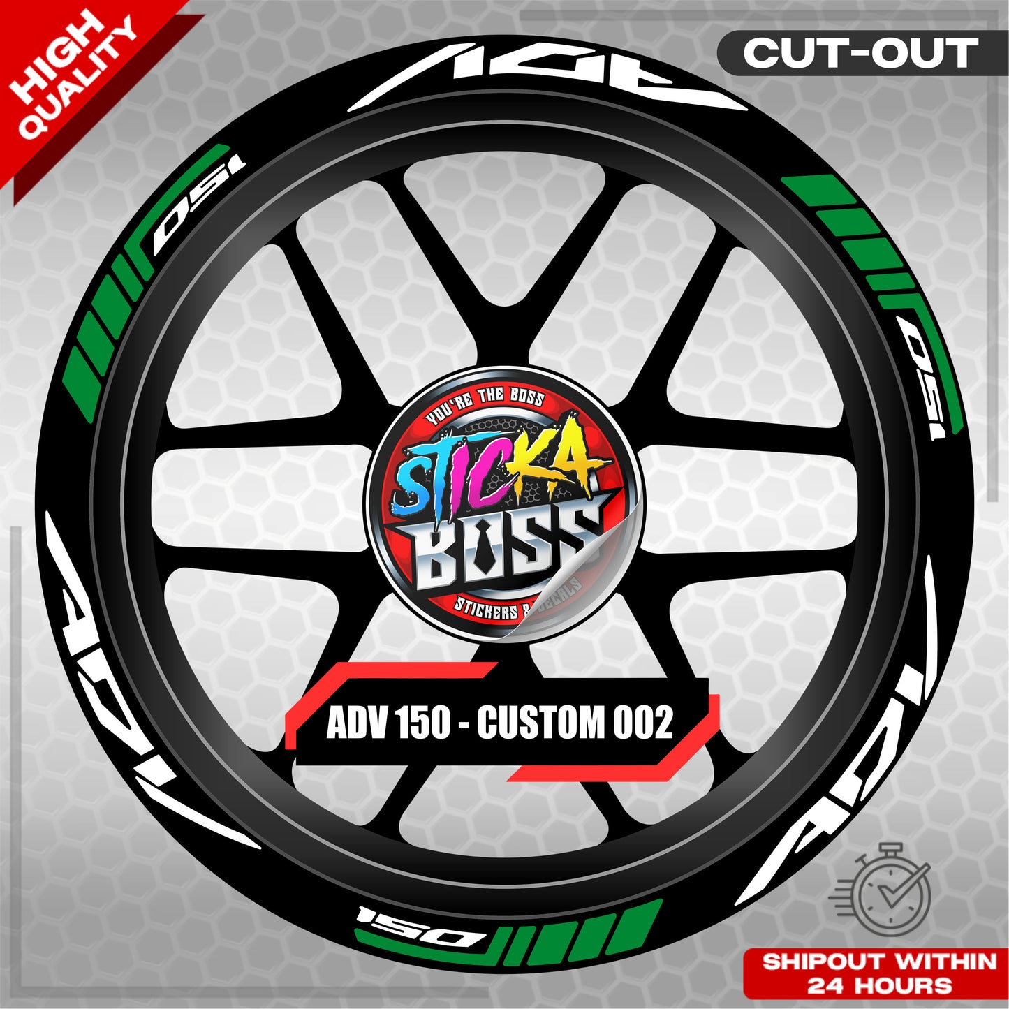 ADV 150 MAG STICKER SET ( 2 MAGS ) - CUSTOM 002 | VINYL WATERPROOF CUT-OUT DECALS