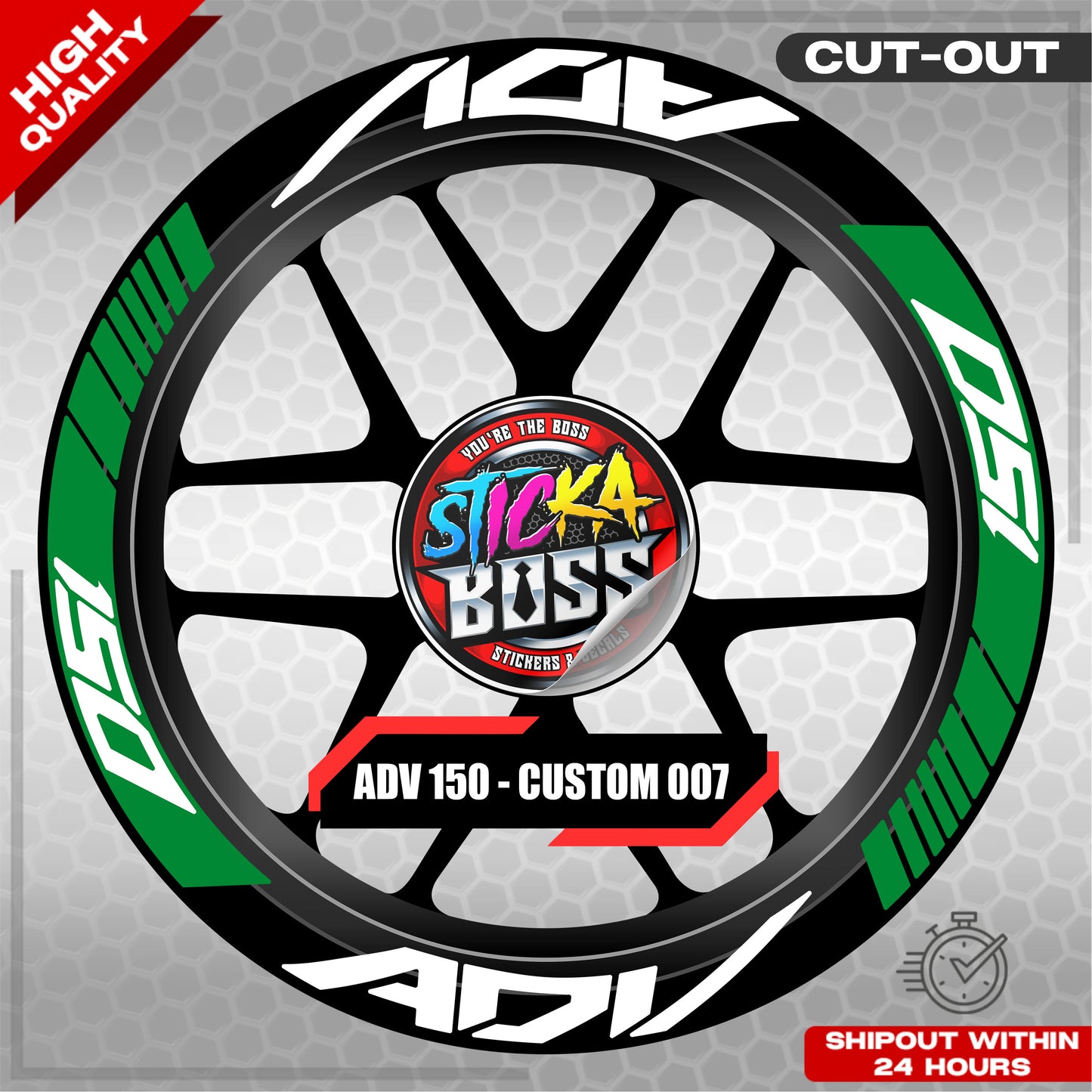 ADV 150 MAG STICKER SET ( 2 MAGS ) - CUSTOM 007 | VINYL WATERPROOF CUT-OUT DECALS