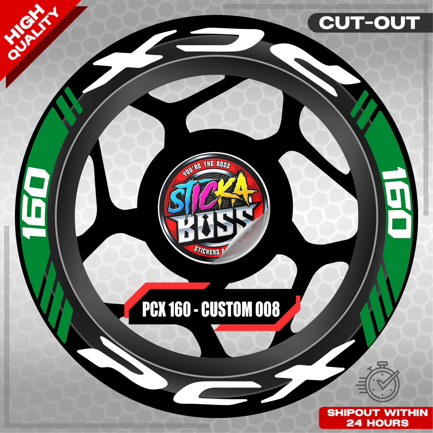 PCX 160 MAG STICKER SET ( 2 MAGS ) - CUSTOM 008 | VINYL WATERPROOF CUT-OUT DECALS