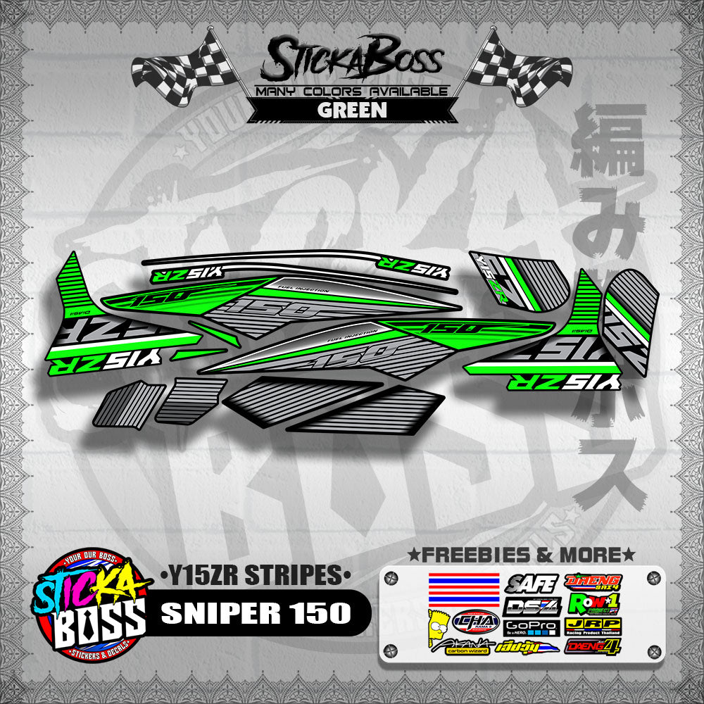 SNIPER 150 DECALS ( Y15ZR STRIPES )【WITH FREEBIES】