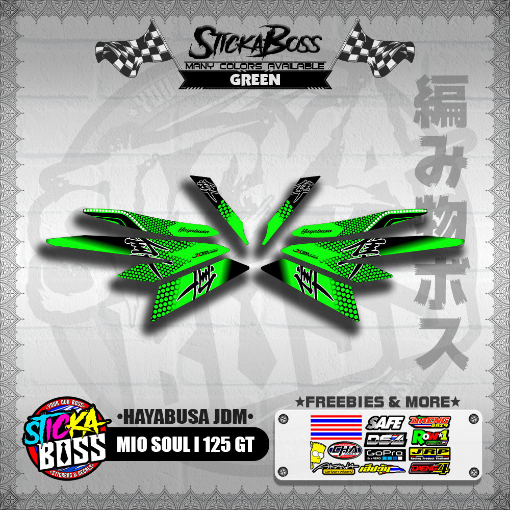 MIO SOUL I 125 GT DECALS ( HAYABUSA JDM )【WITH FREEBIES】