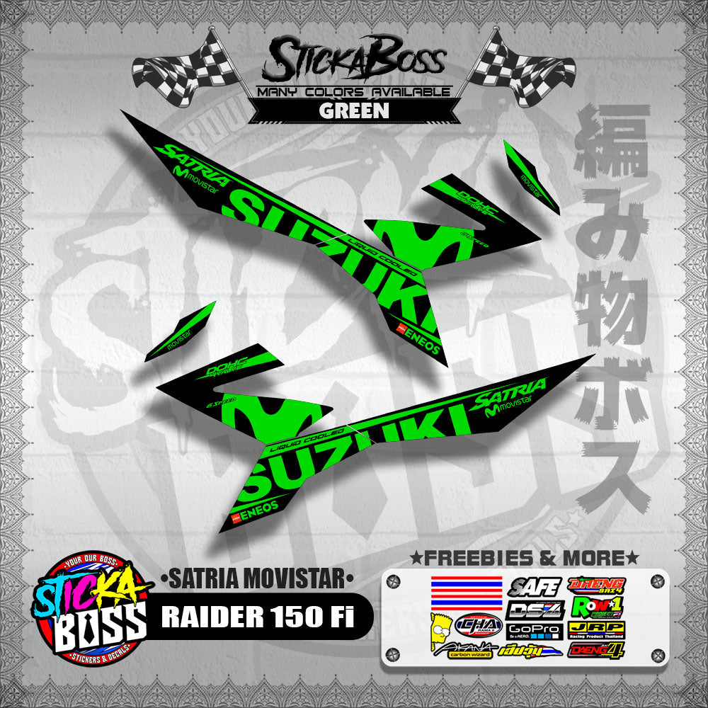 RAIDER 150 Fi DECALS ( SATRIA MOVISTAR )【WITH FREEBIES】
