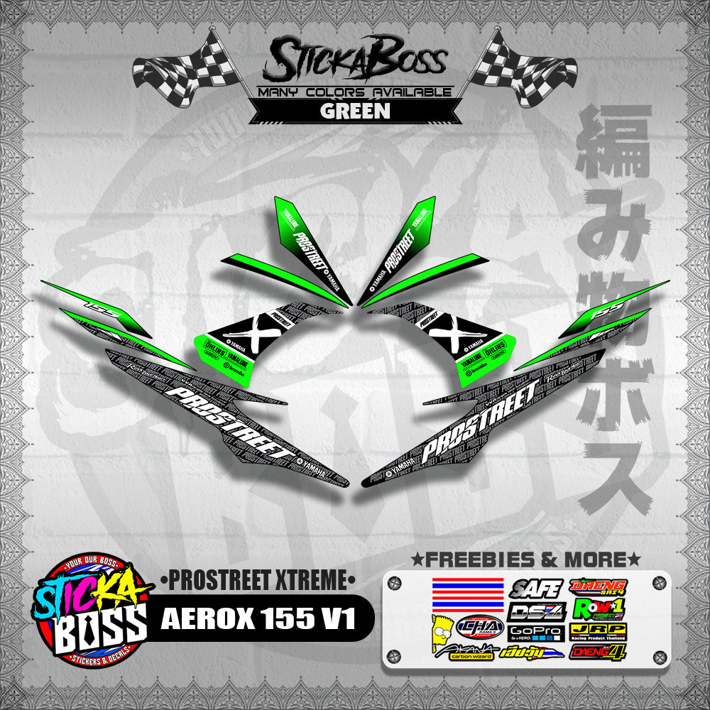 AEROX 155 V1 DECALS ( PROSTREET XTREME )【WITH FREEBIES】