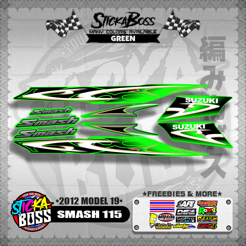 SMASH 115 DECALS ( 2012 MODEL 19 )【WITH FREEBIES】