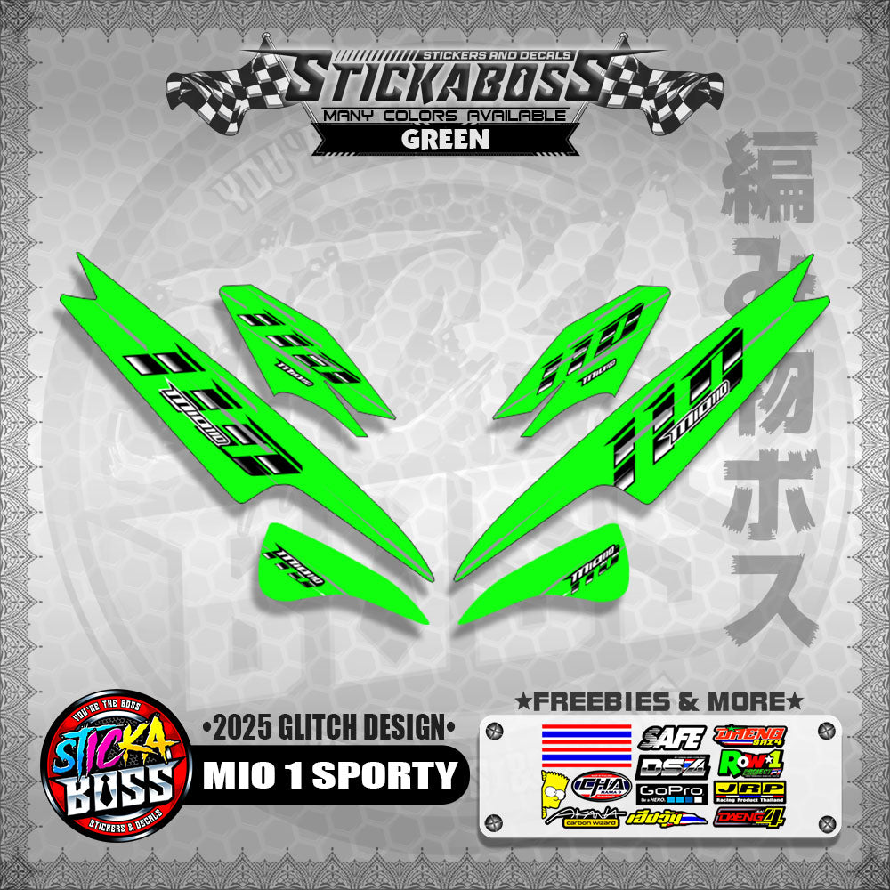 MIO 1/SPORTY/ SMILE STICKER DECALS ( 2025 GLITCH DESIGN )【WITH FREEBIES】