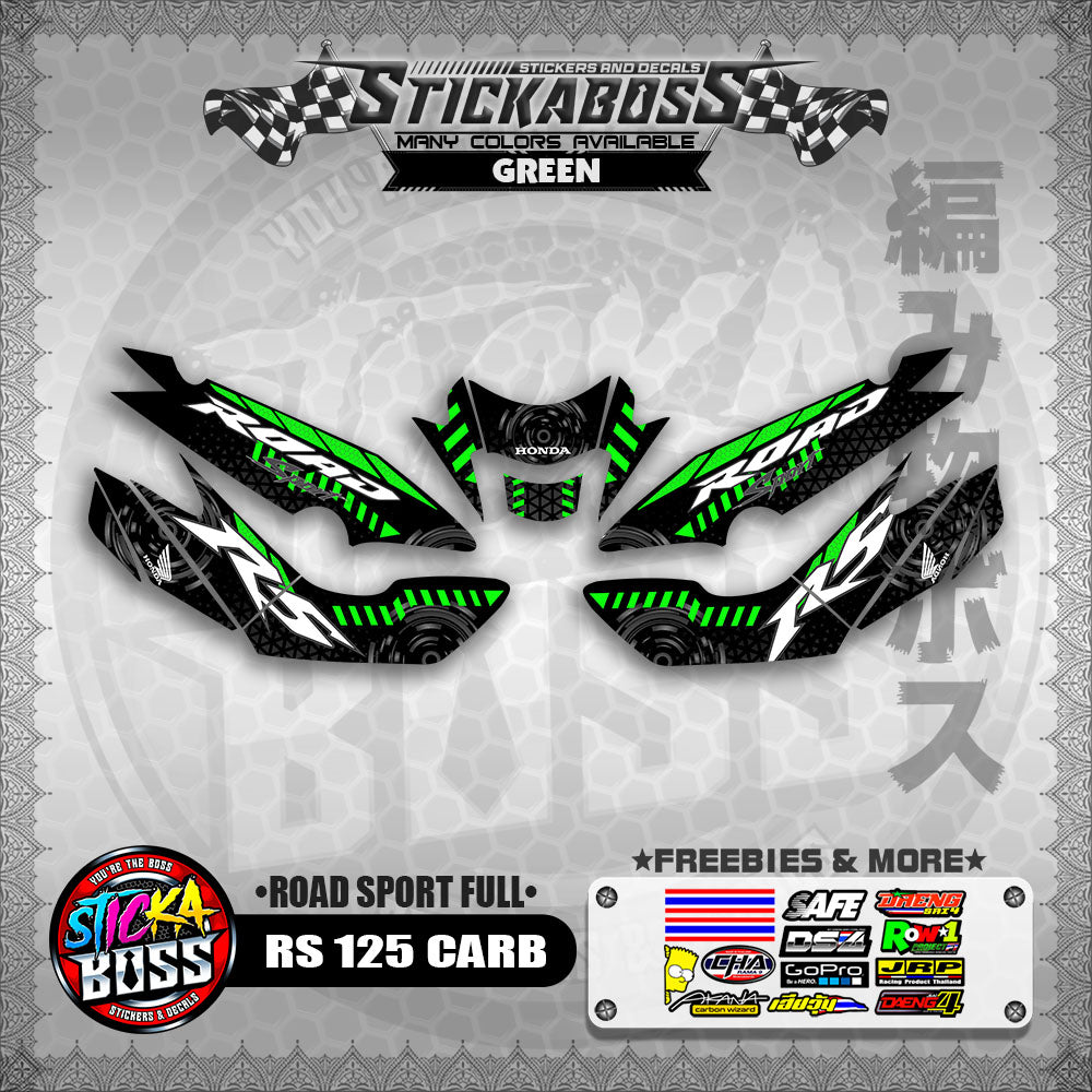 RS 125 CARB STICKER FULL DECALS ( ROAD SPORT FULL )【WITH FREEBIES】
