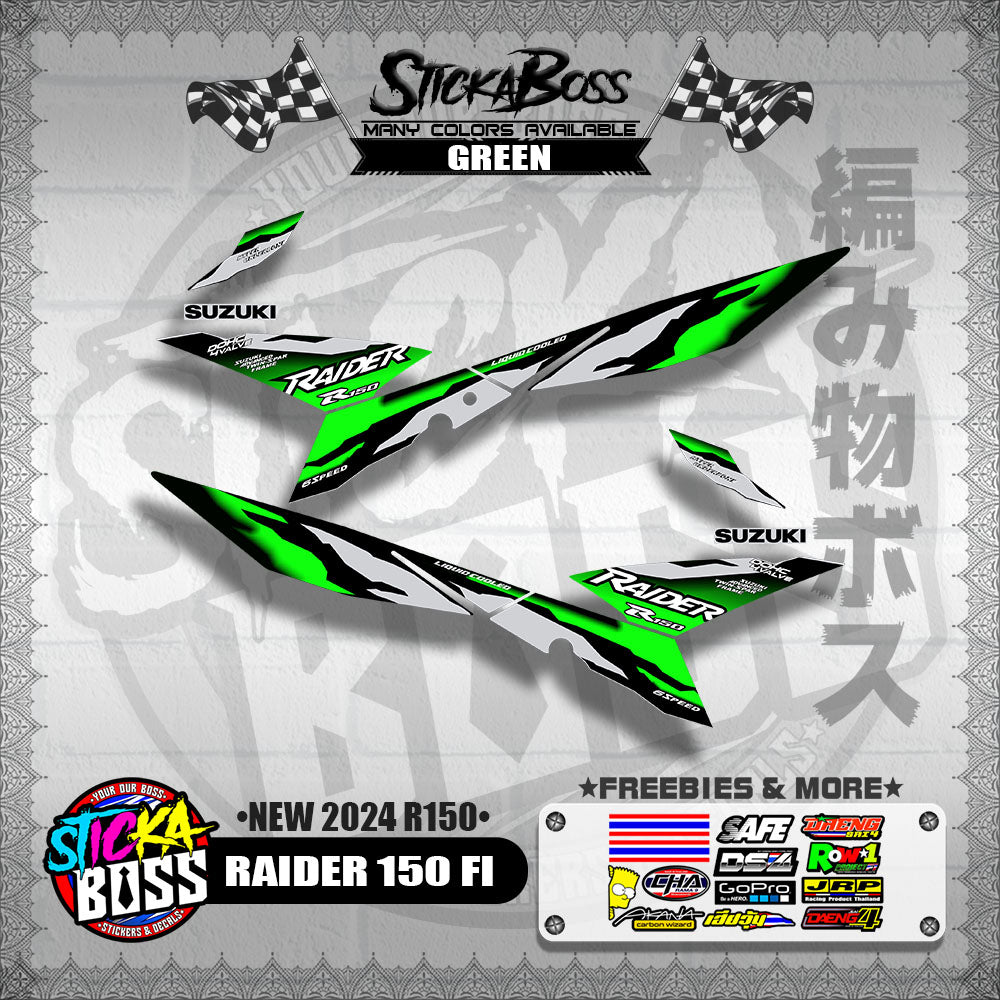 RAIDER 150 FI DECALS ( NEW 2024 R150 )【WITH FREEBIES】