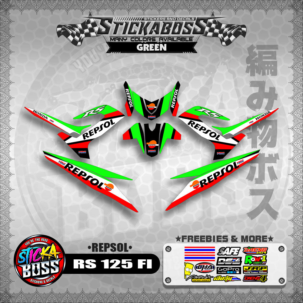 RS 125 FI DECALS ( REPSOL )【WITH FREEBIES】