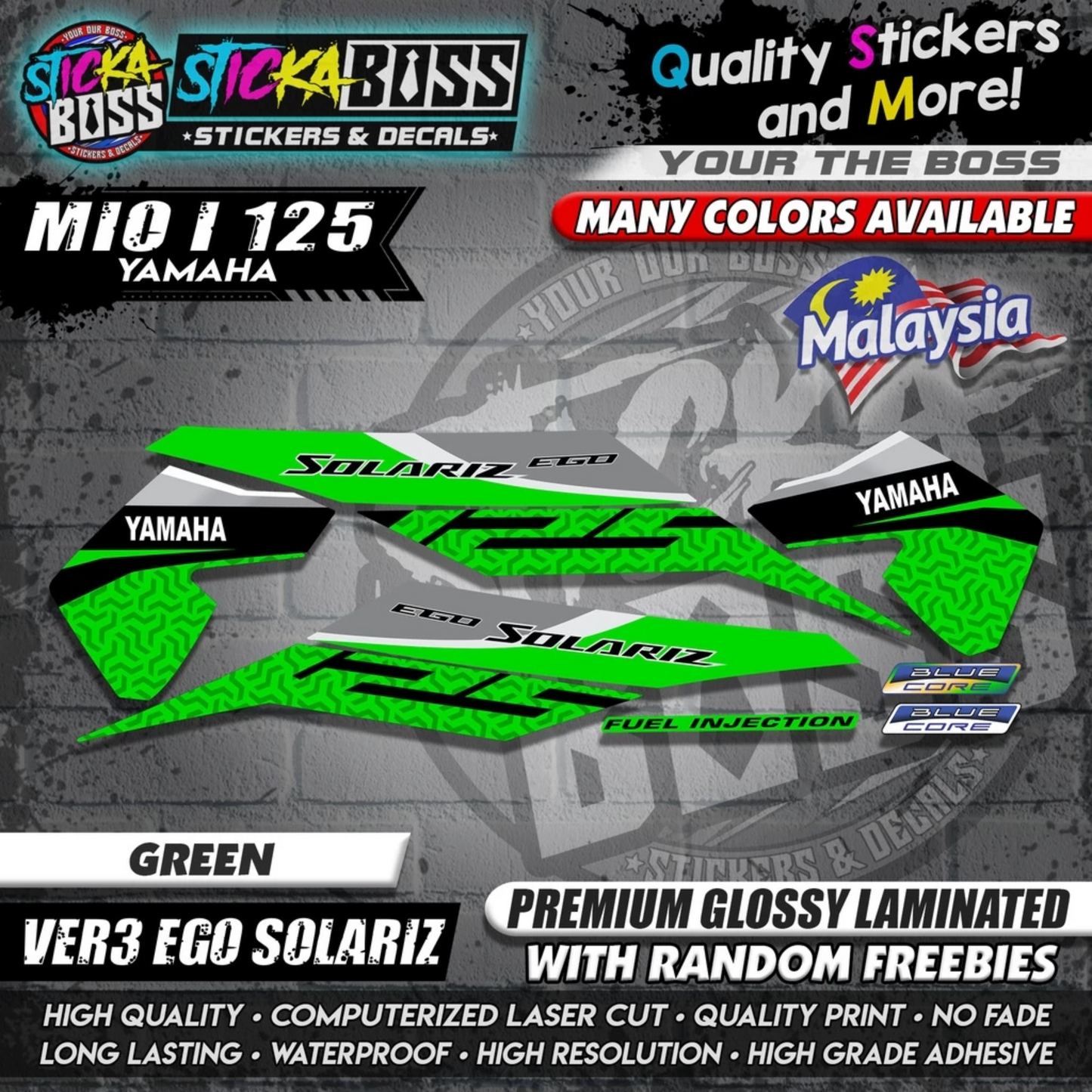 Mio i 125 Malaysian Decals ( Ver3 Ego Solariz )【WITH FREEBIES】Malaysia Concept