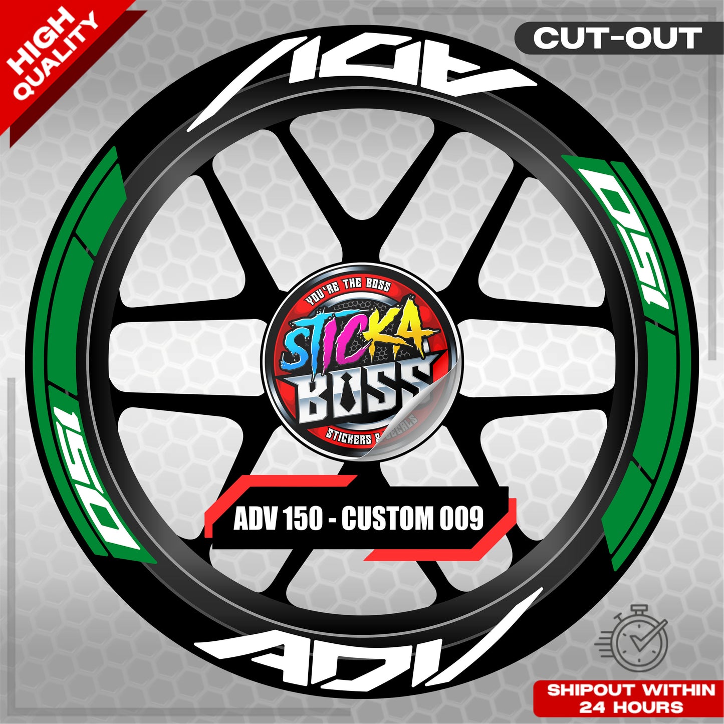 ADV 150 MAG STICKER SET ( 2 MAGS ) - CUSTOM 009 | VINYL WATERPROOF CUT-OUT DECALS