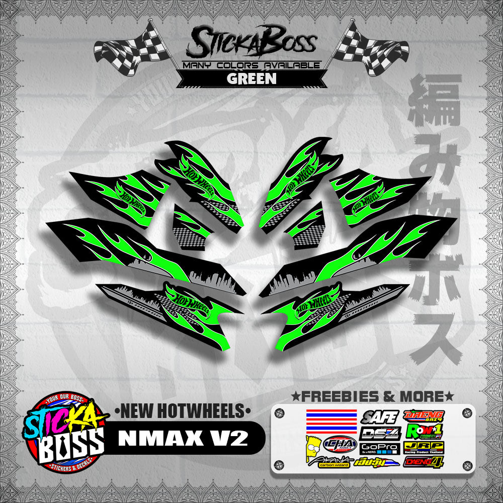 NMAX V2 DECALS ( NEW HOTWHEELS )【WITH FREEBIES】