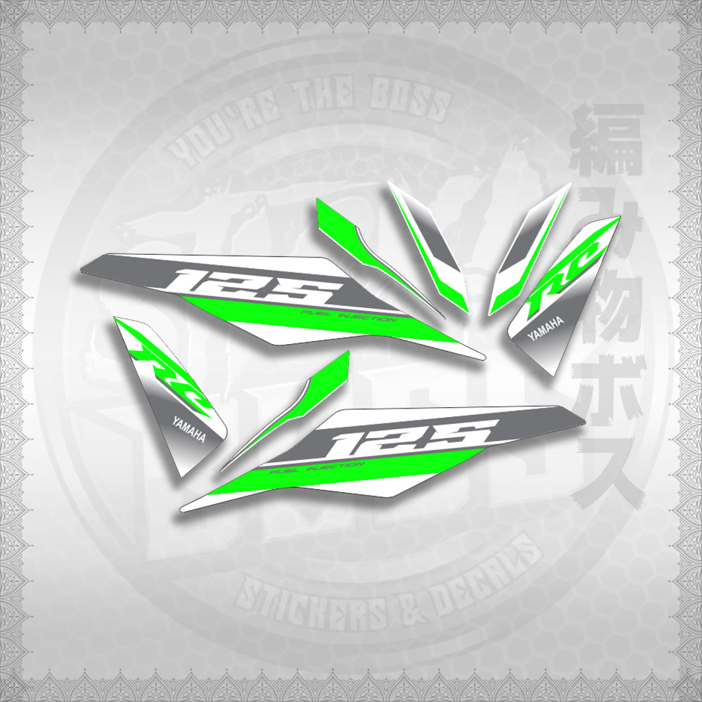 MIO I 125 M3 DASH RC EDITION FOR WHITE STICKER DECALS By STICKABOSS (SOFIE LAMINATED WATERPROOF)