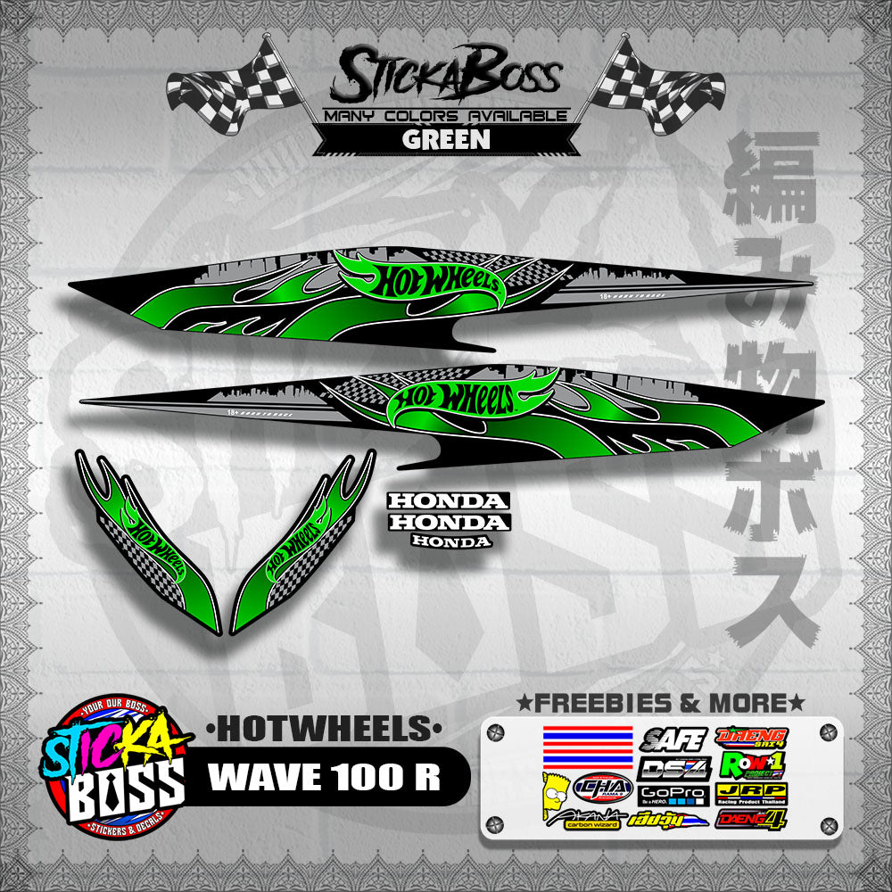 WAVE 100 R 2018 DECALS ( HOTWHEELS )【WITH FREEBIES】