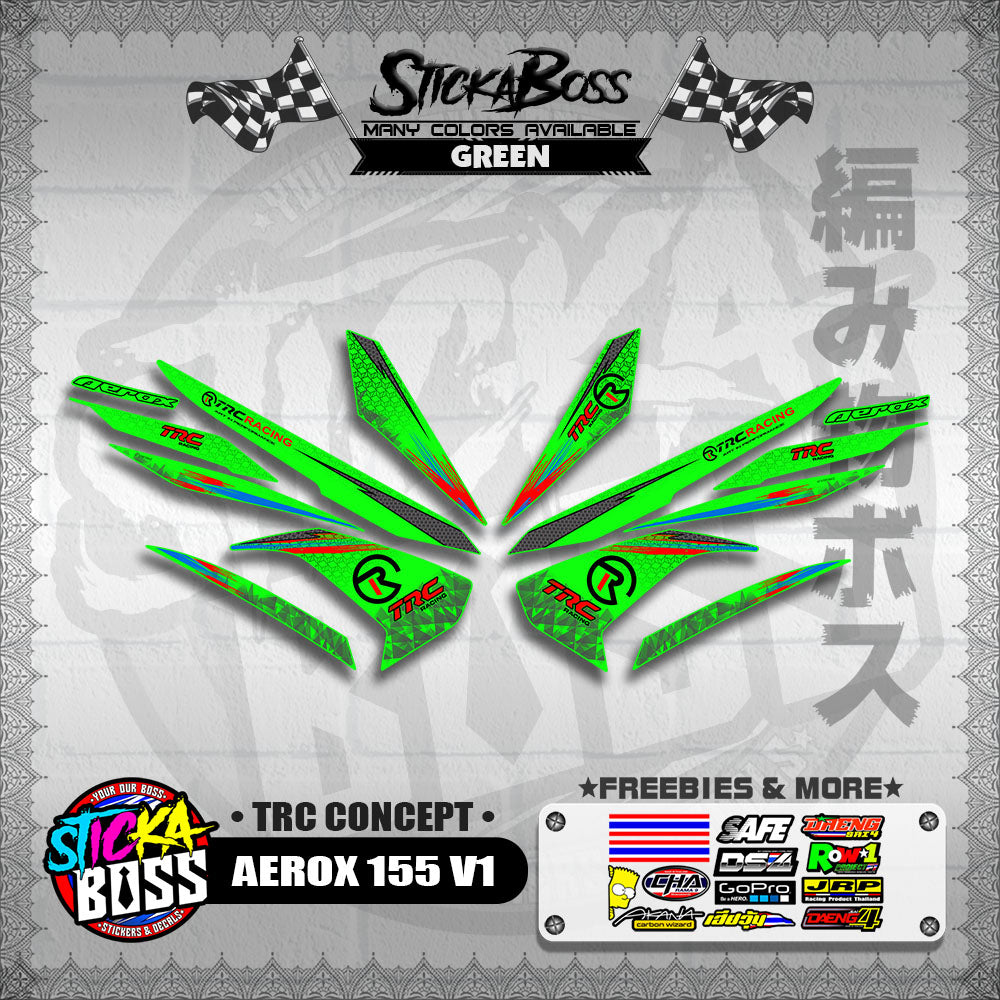 AEROX 155 V1 DECALS ( TRC CONCEPT )【WITH FREEBIES】