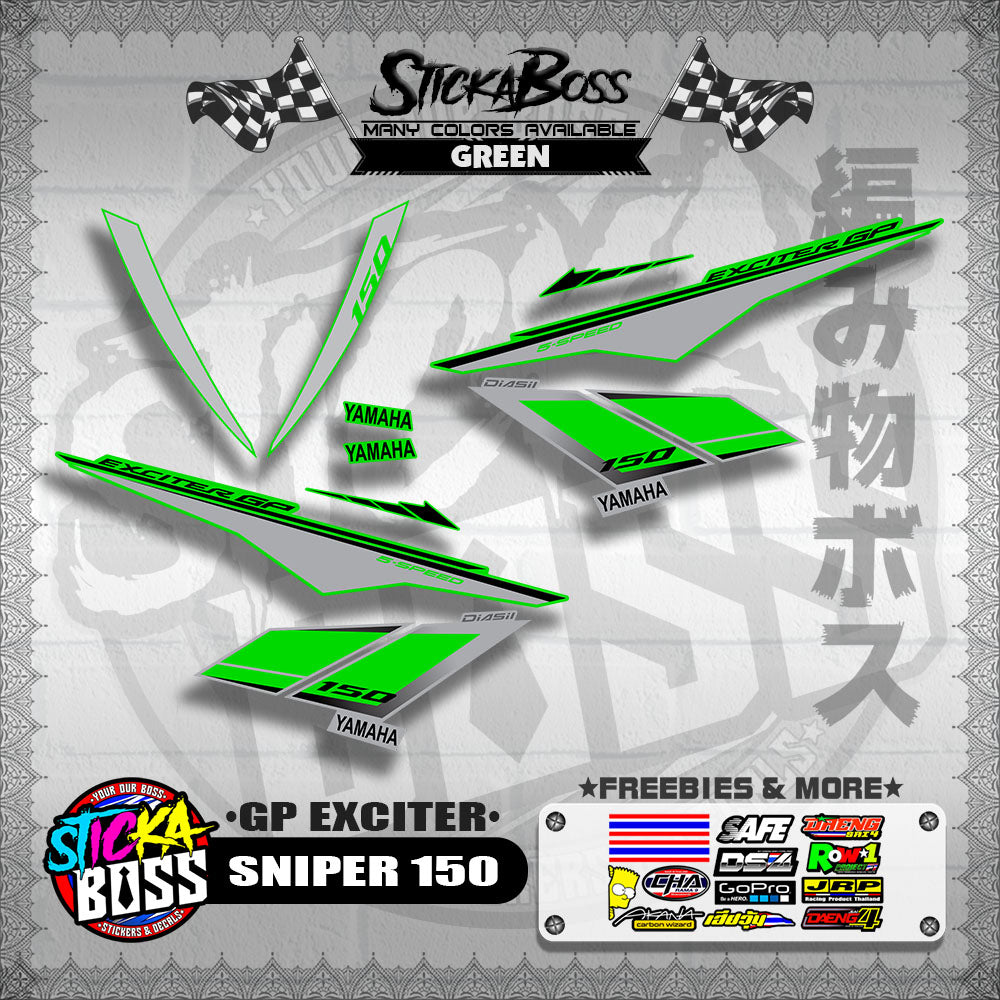 SNIPER 150 STOCK DECALS ( GP EXCITER )【WITH FREEBIES】