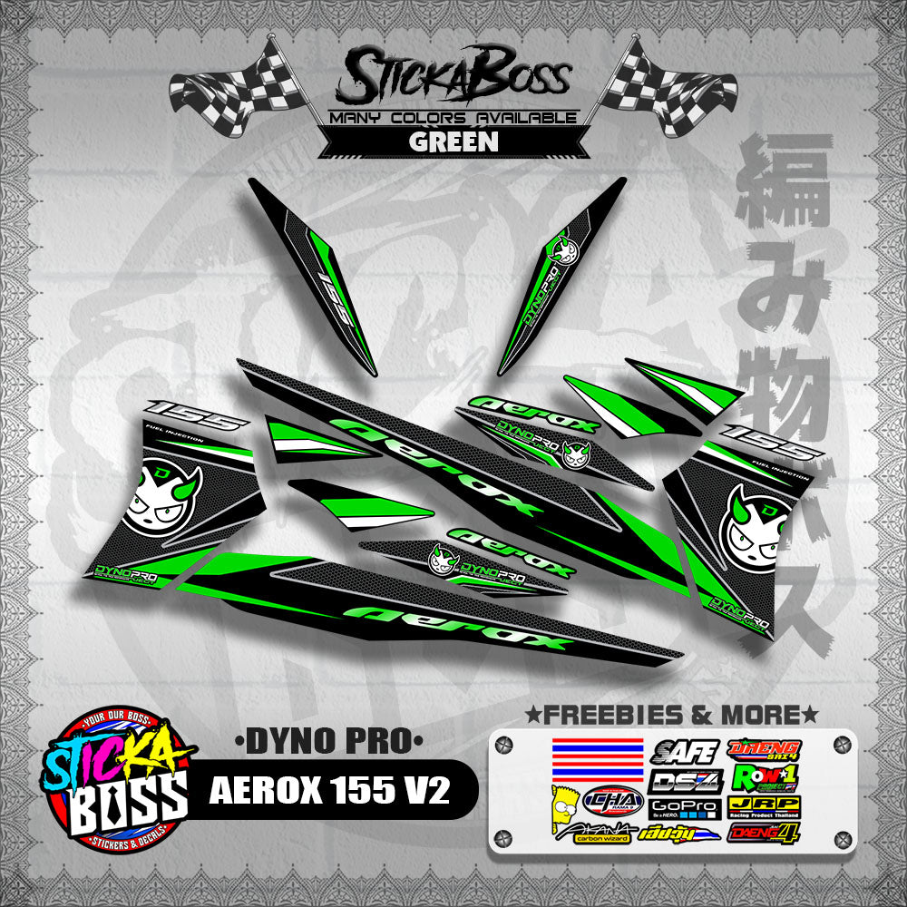 AEROX 155 V2 DECALS ( DYNO PRO )【WITH FREEBIES】