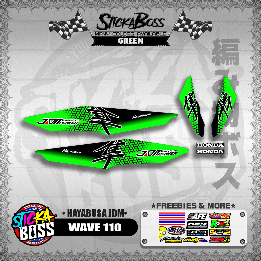 WAVE 110 DECALS ( HAYABUSA JDM)【WITH FREEBIES】