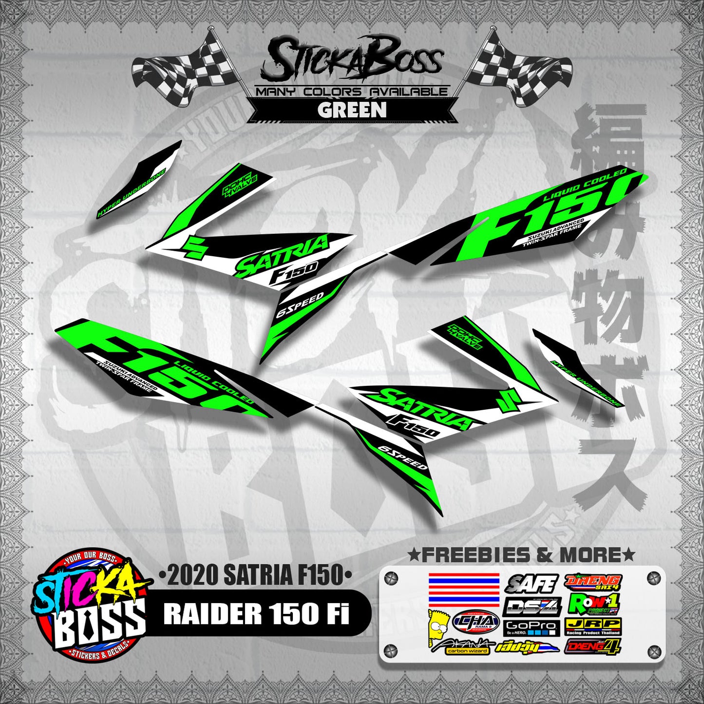 RAIDER 150 Fi DECALS ( 2020 SATRIA F150 )【WITH FREEBIES】