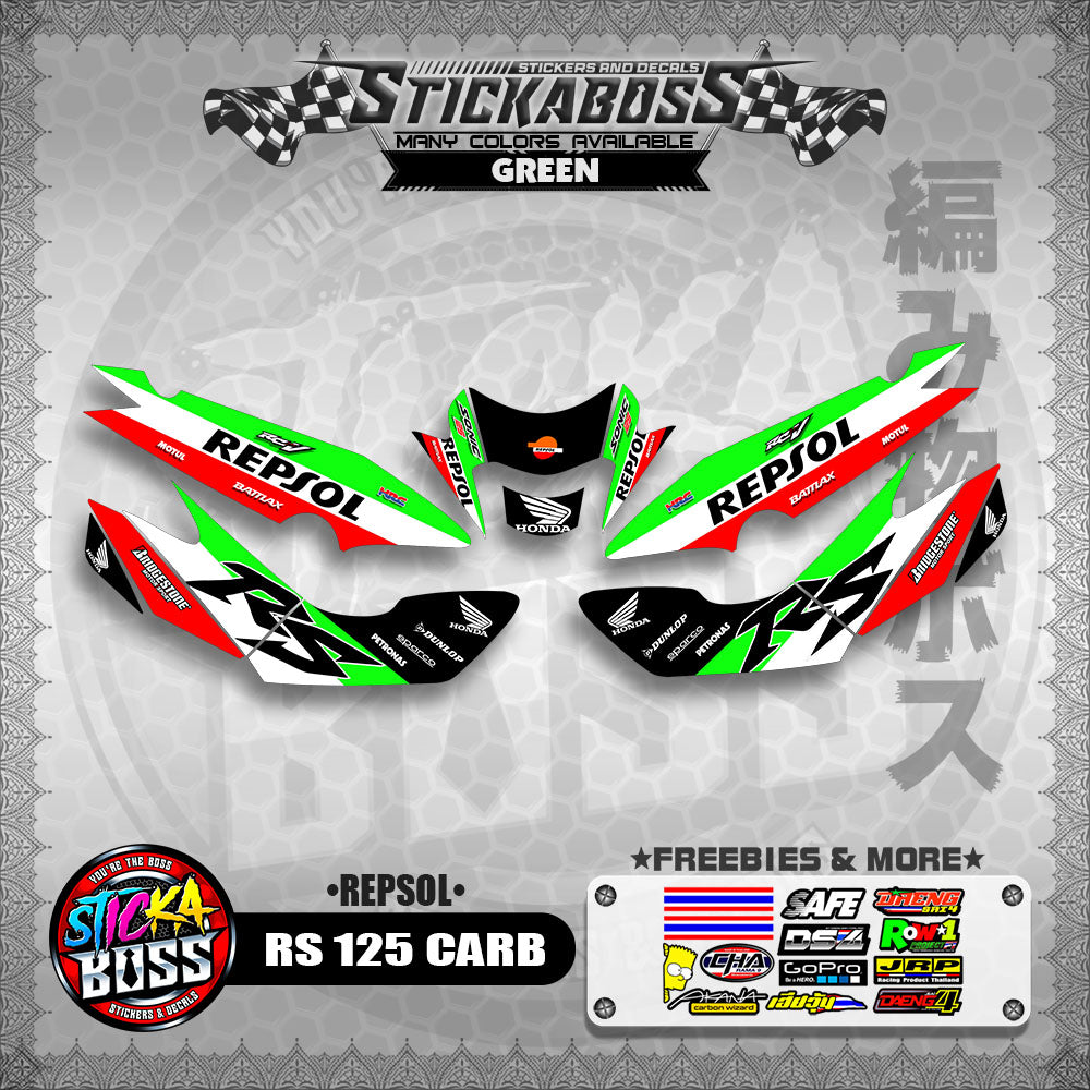 RS 125 CARB STICKER DECALS ( REPSOL )【WITH FREEBIES】