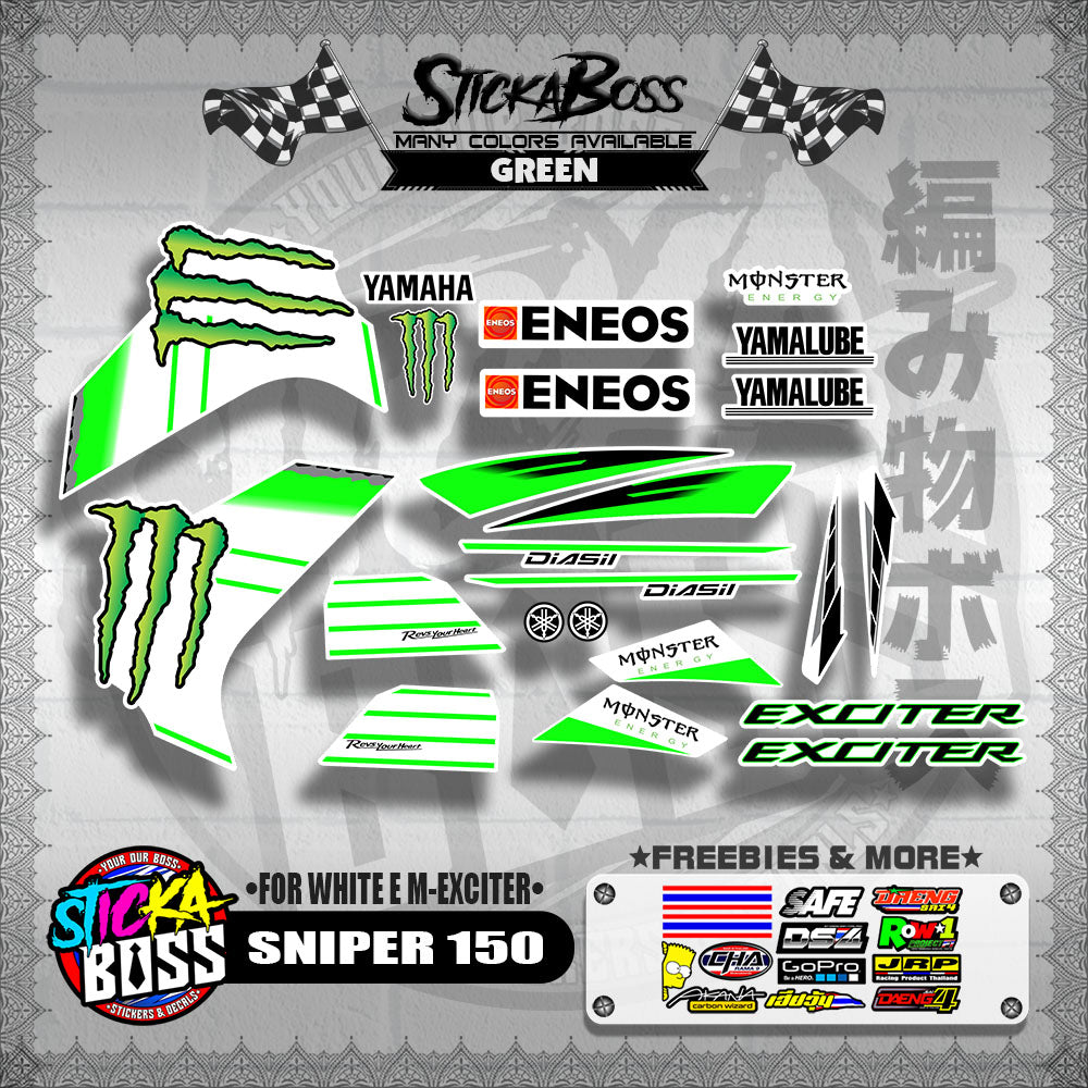 SNIPER 150 DECALS ( FOR WHITE E M-EXCITER )【WITH FREEBIES】