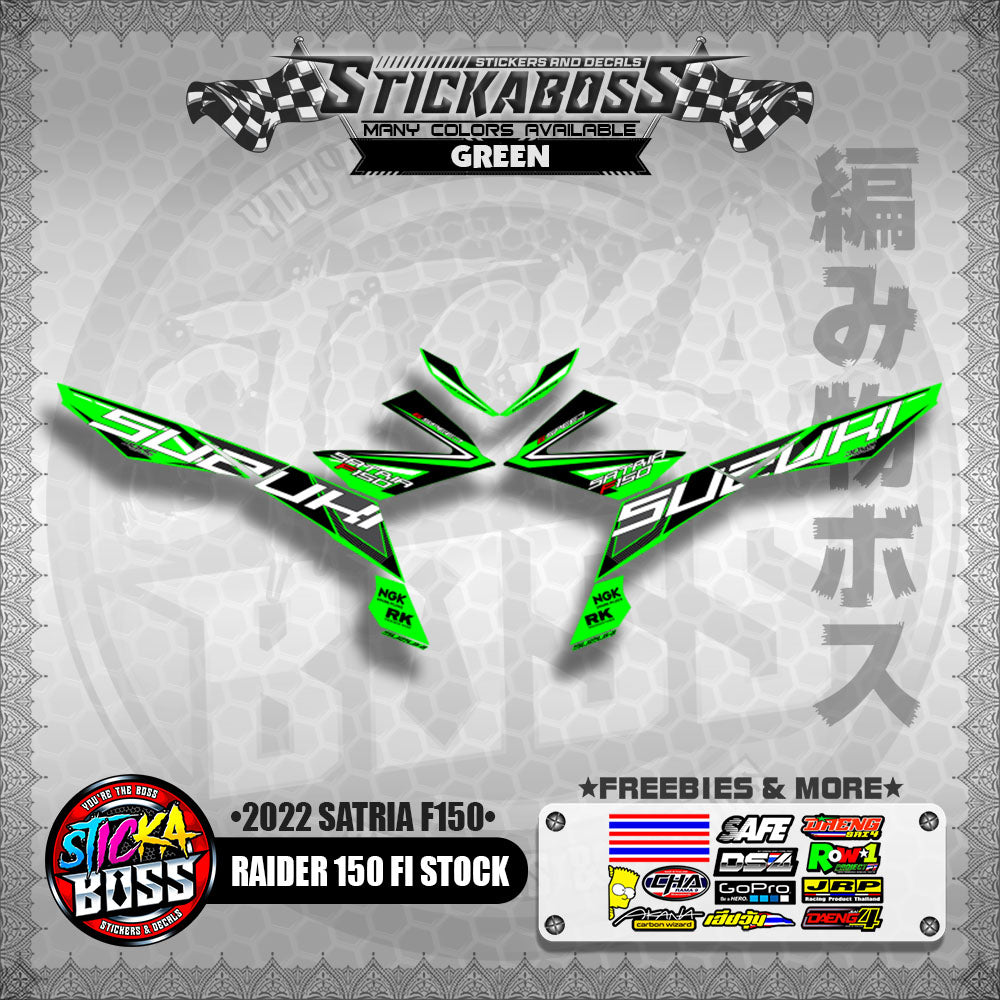 SUZUKI RAIDER 150 FI STOCK DECALS ( 2022 SATRIA F150 )【WITH FREEBIES】