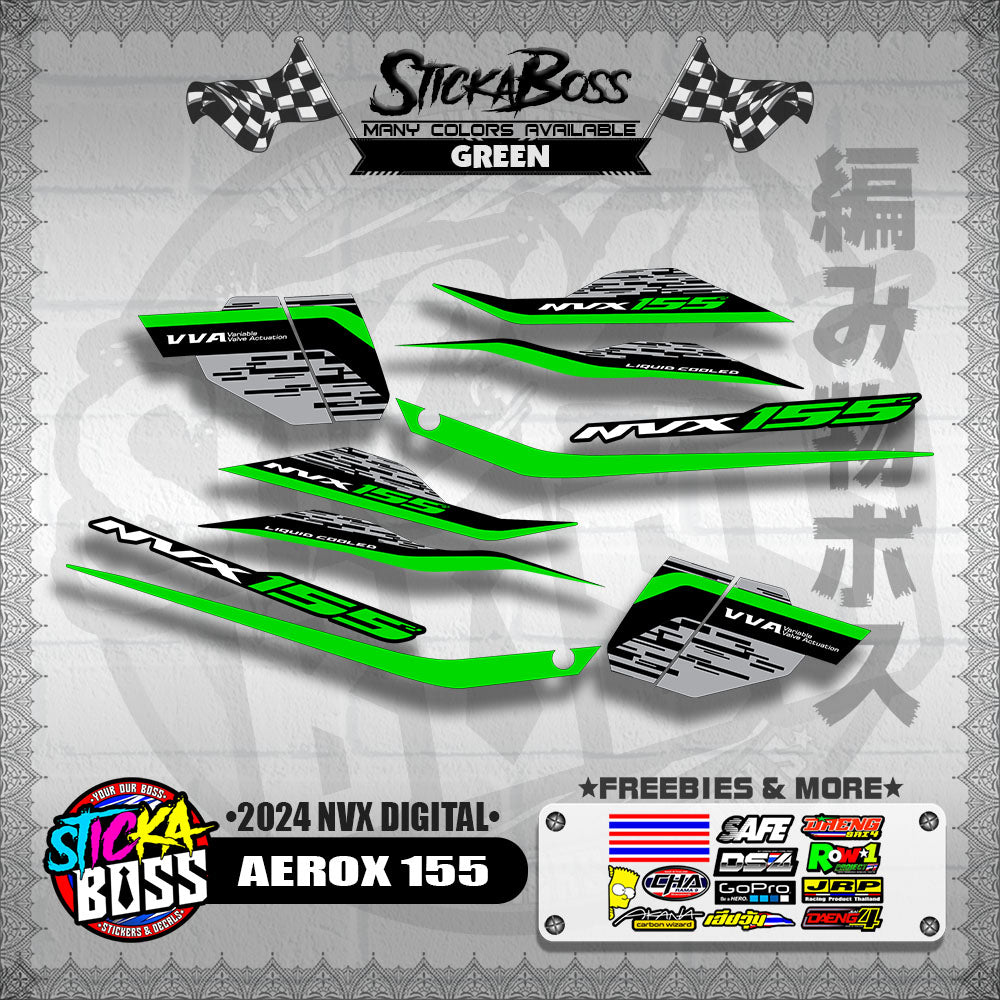 AEROX 155 DECALS ( 2024 NVX DIGITAL )【WITH FREEBIES】