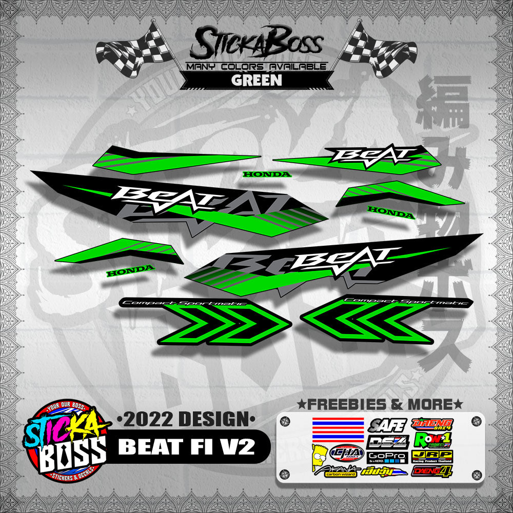 Beat V2 Malaysian Decals ( 2022 Design )【WITH FREEBIES】 Malaysia Concept