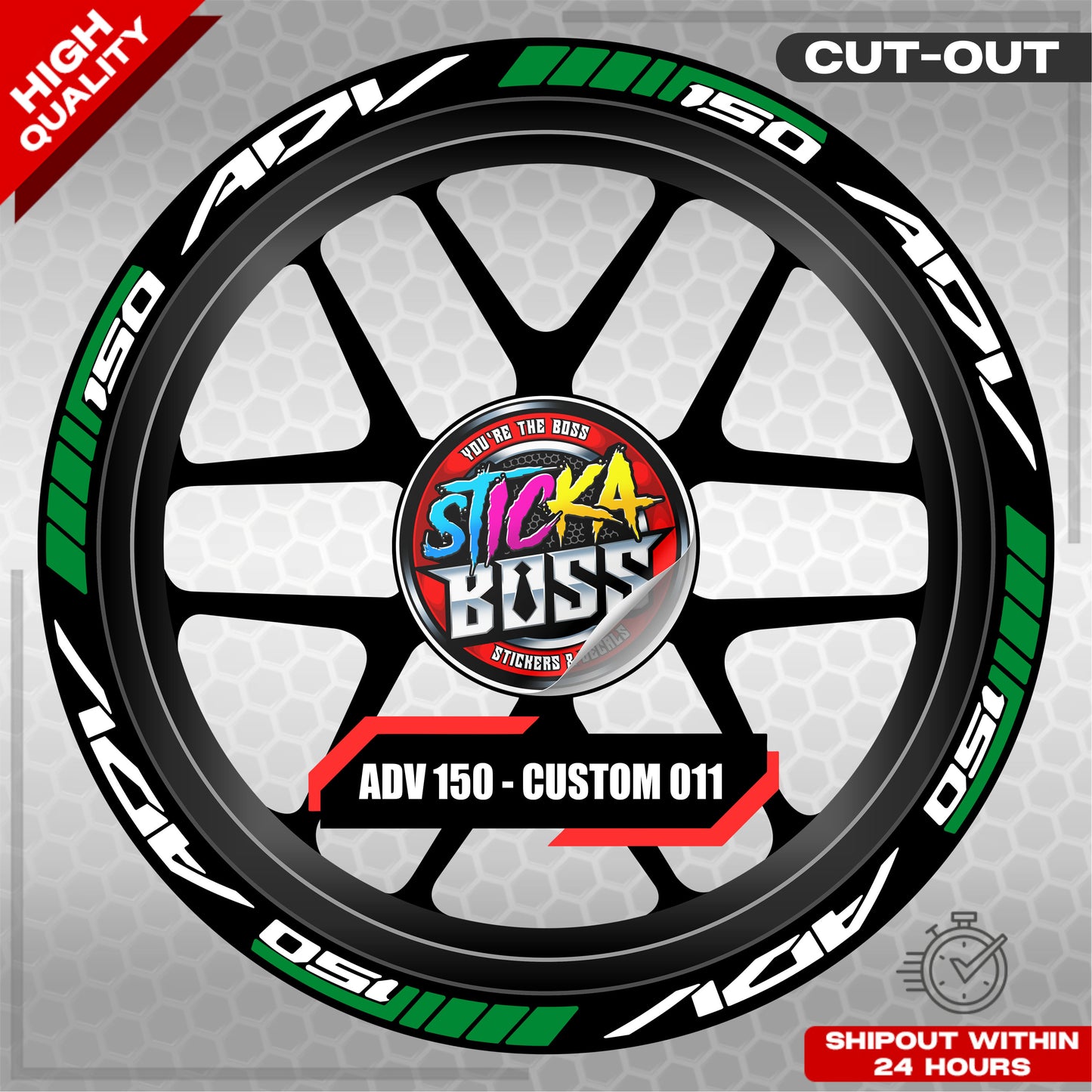 ADV 150 MAG STICKER SET ( 2 MAGS ) - CUSTOM 011 | VINYL WATERPROOF CUT-OUT DECALS